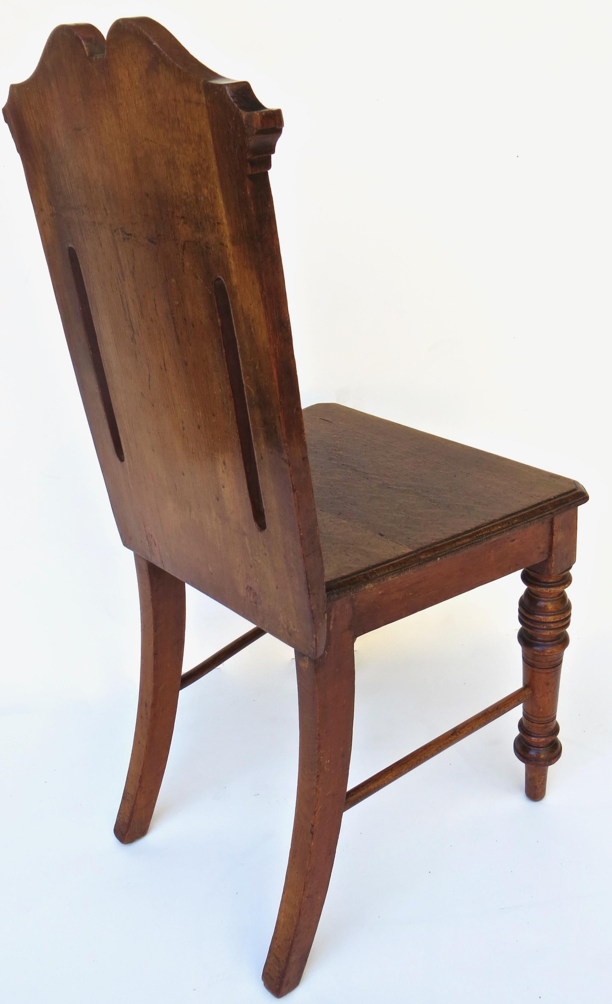 Hand-Crafted Unique English Oak Side Chair, Circa 1885 For Sale