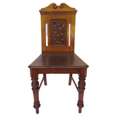 Unique English Oak Side Chair, Circa 1885