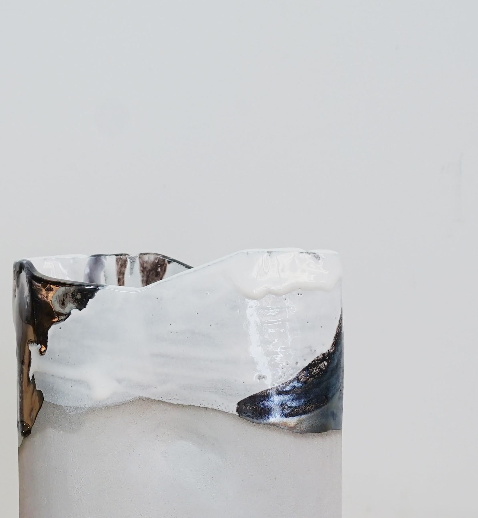 Postmoderno Vaso scultura unico ÉNOTA_21_06 di Emmanuelle Roule in vendita