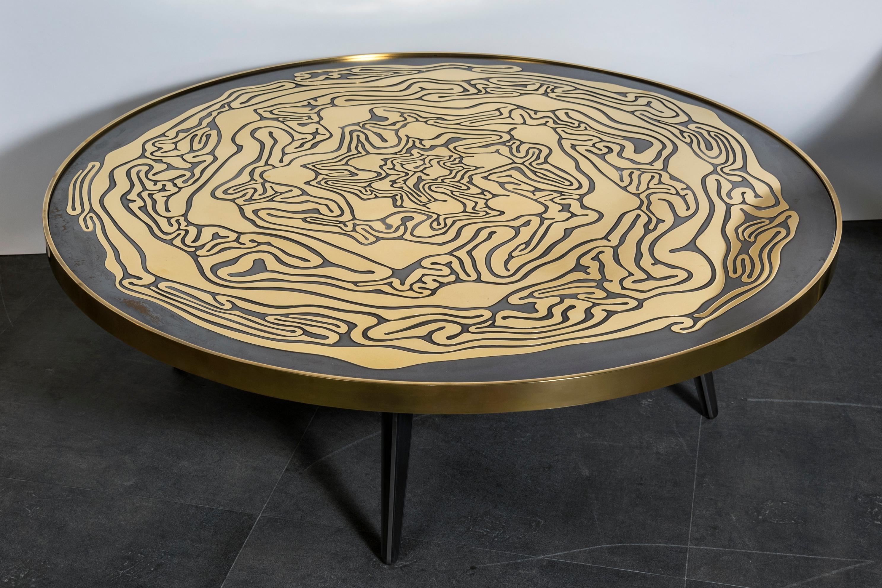 Mid-Century Modern Unique Erwan Boulloud Coffee Table