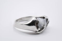 Unique Esencia 17 Ring in 925 Sterling Silver and Obsidian by Ana Paula Flores