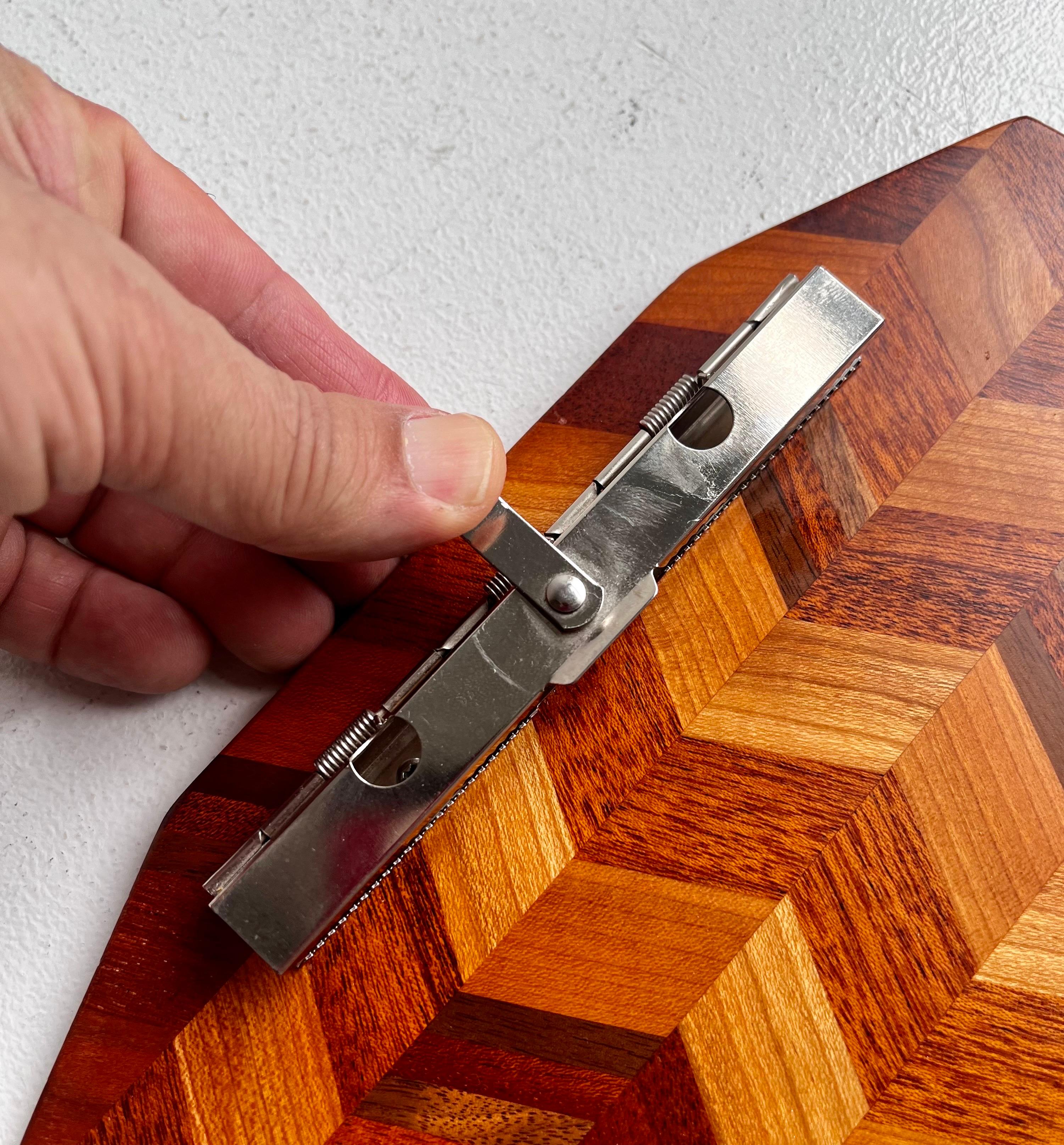 Tablero de madera exótica de bloque de carnicero único Estadounidense en venta