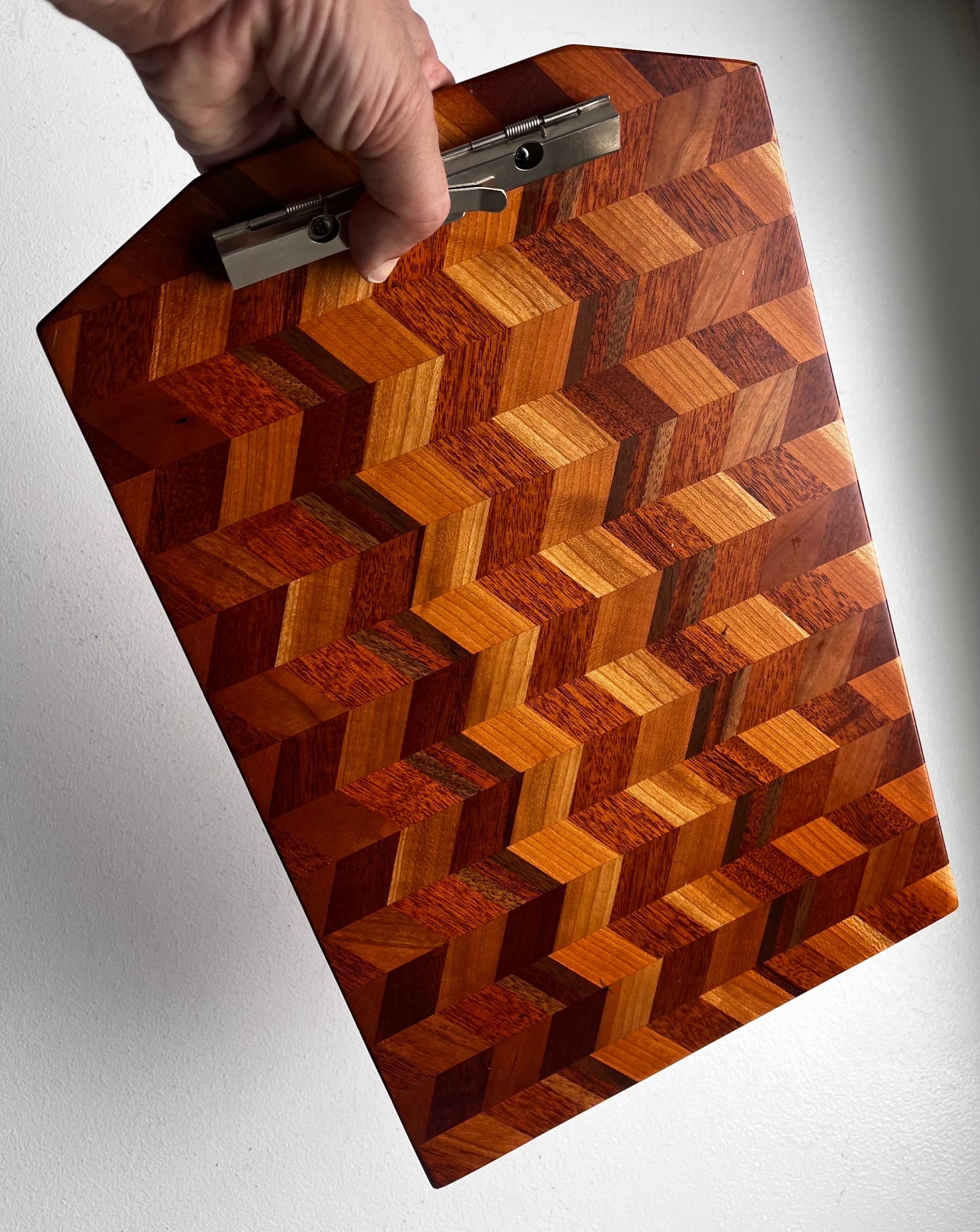 Tablero de madera exótica de bloque de carnicero único en venta 1