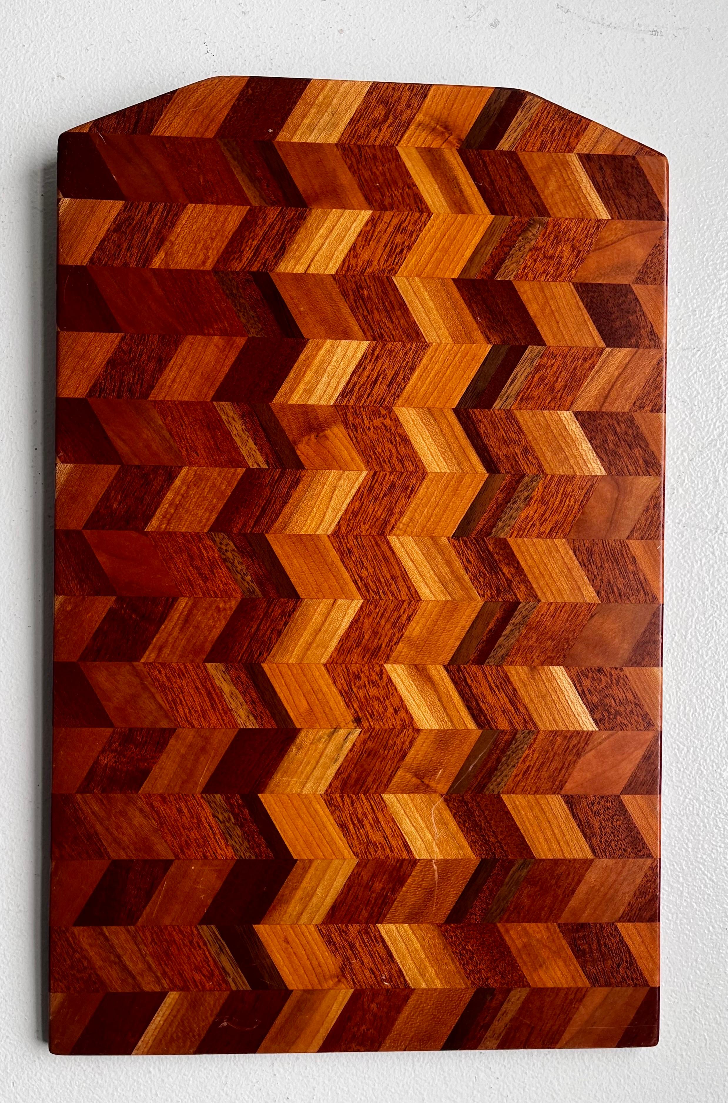 Tablero de madera exótica de bloque de carnicero único en venta 2