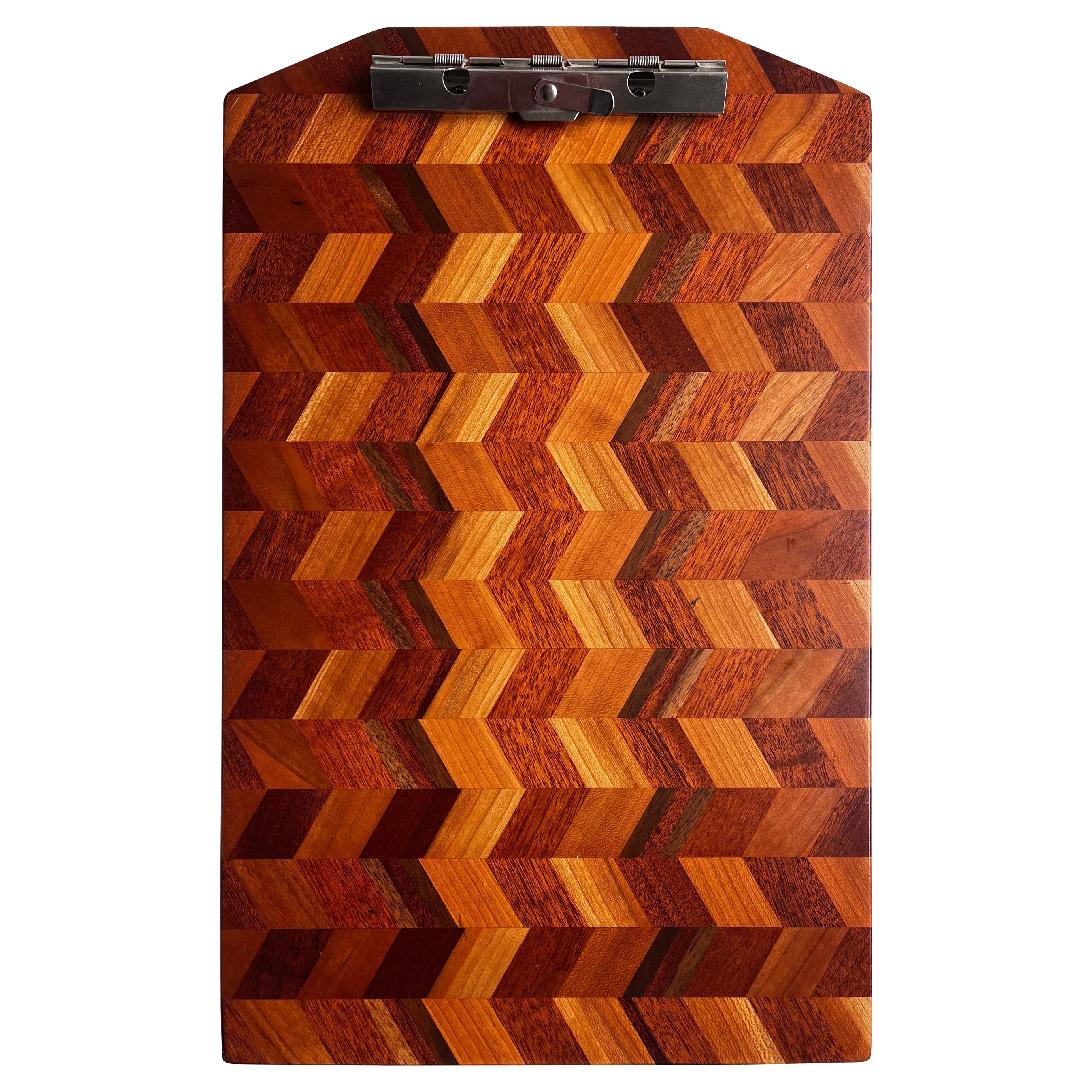 Tablero de madera exótica de bloque de carnicero único en venta