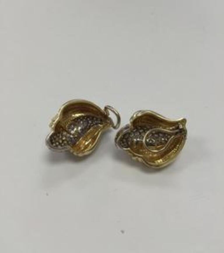 Unique Exquisite 4.20 Carat VVS Natural Diamond 14 Karat Solid Yellow Earrings 1