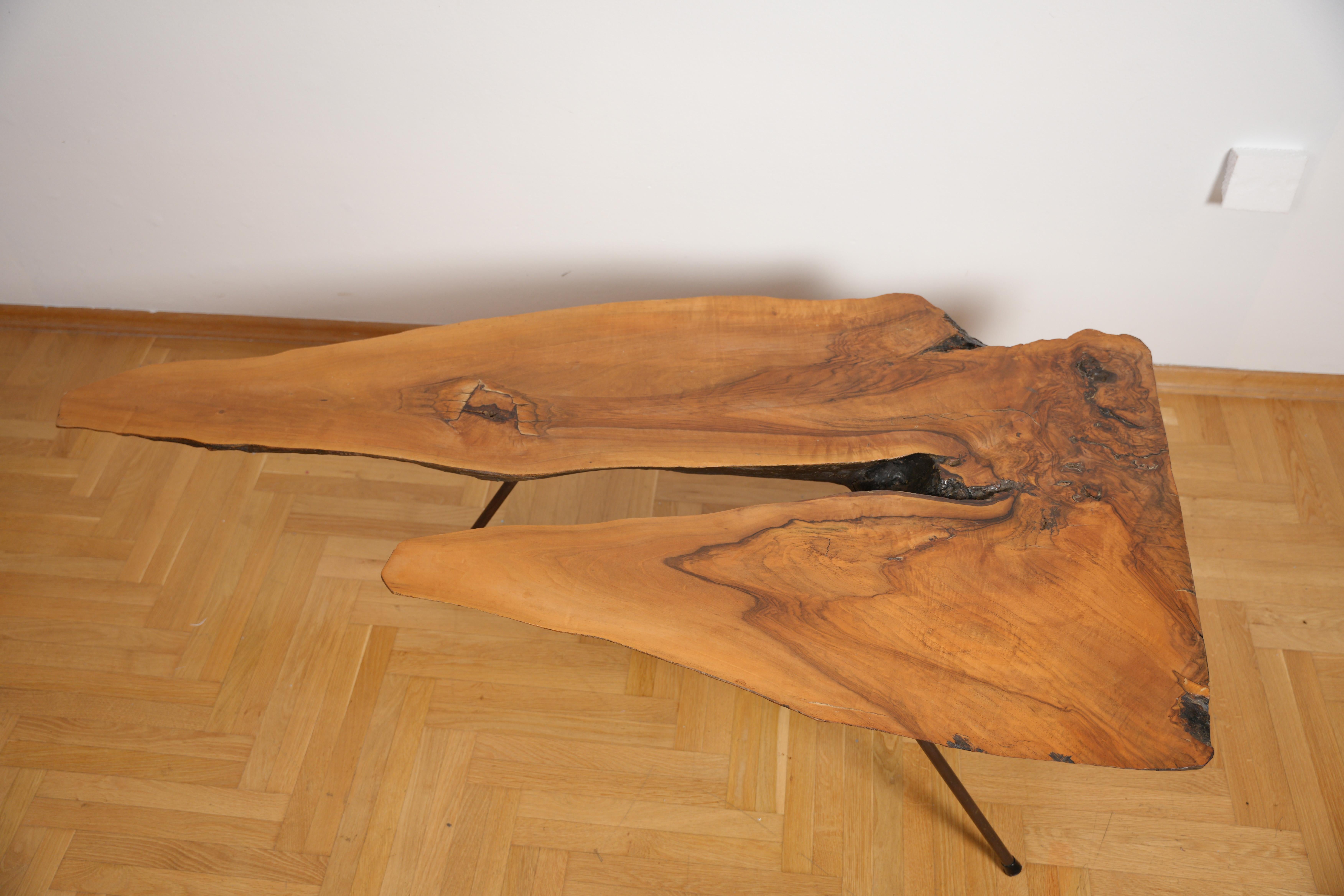 Mid-Century Modern Unique Extra Large Carl Auböck Mahogany Tree Trunk Table No.21 For Sale