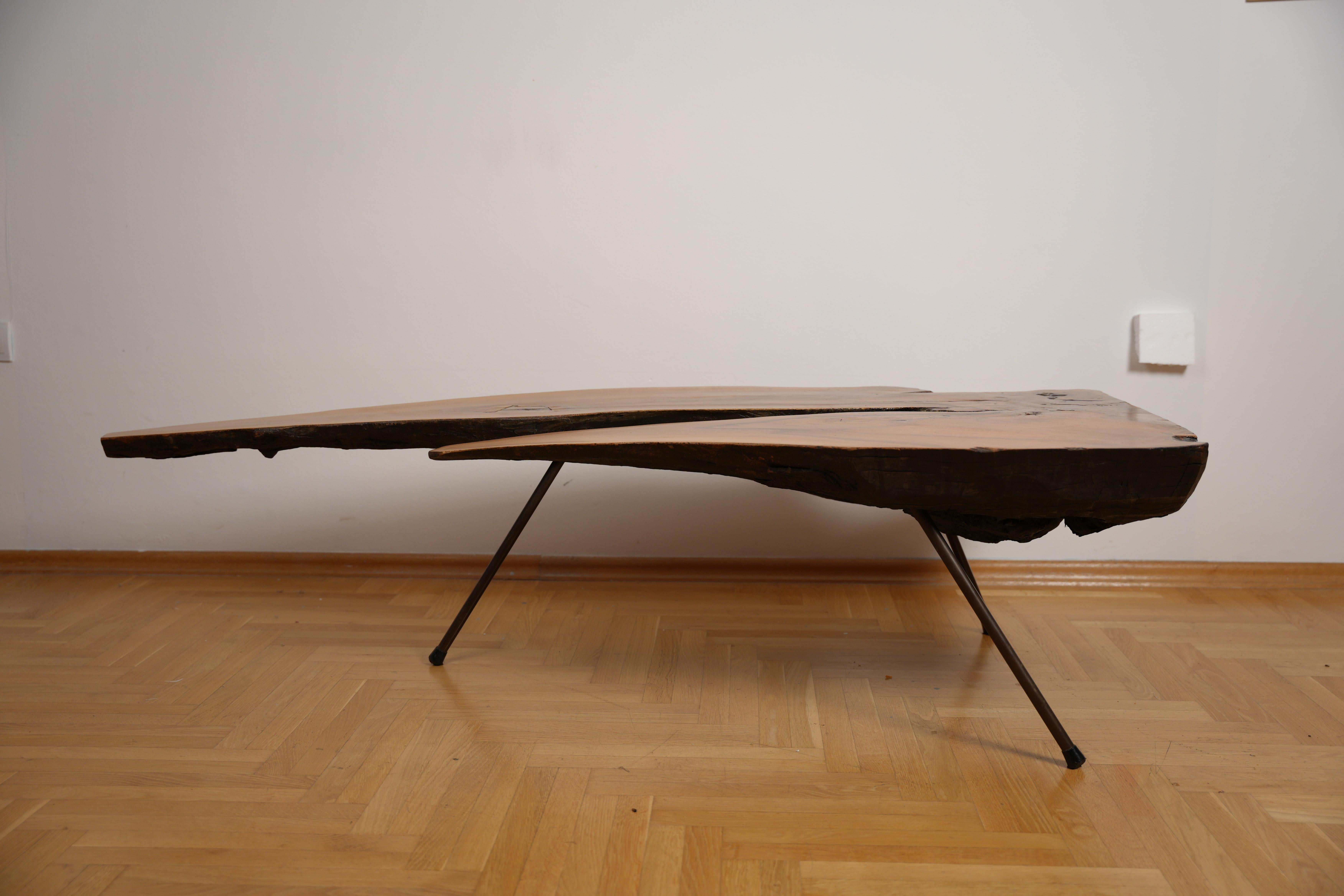 Austrian Unique Extra Large Carl Auböck Mahogany Tree Trunk Table No.21 For Sale