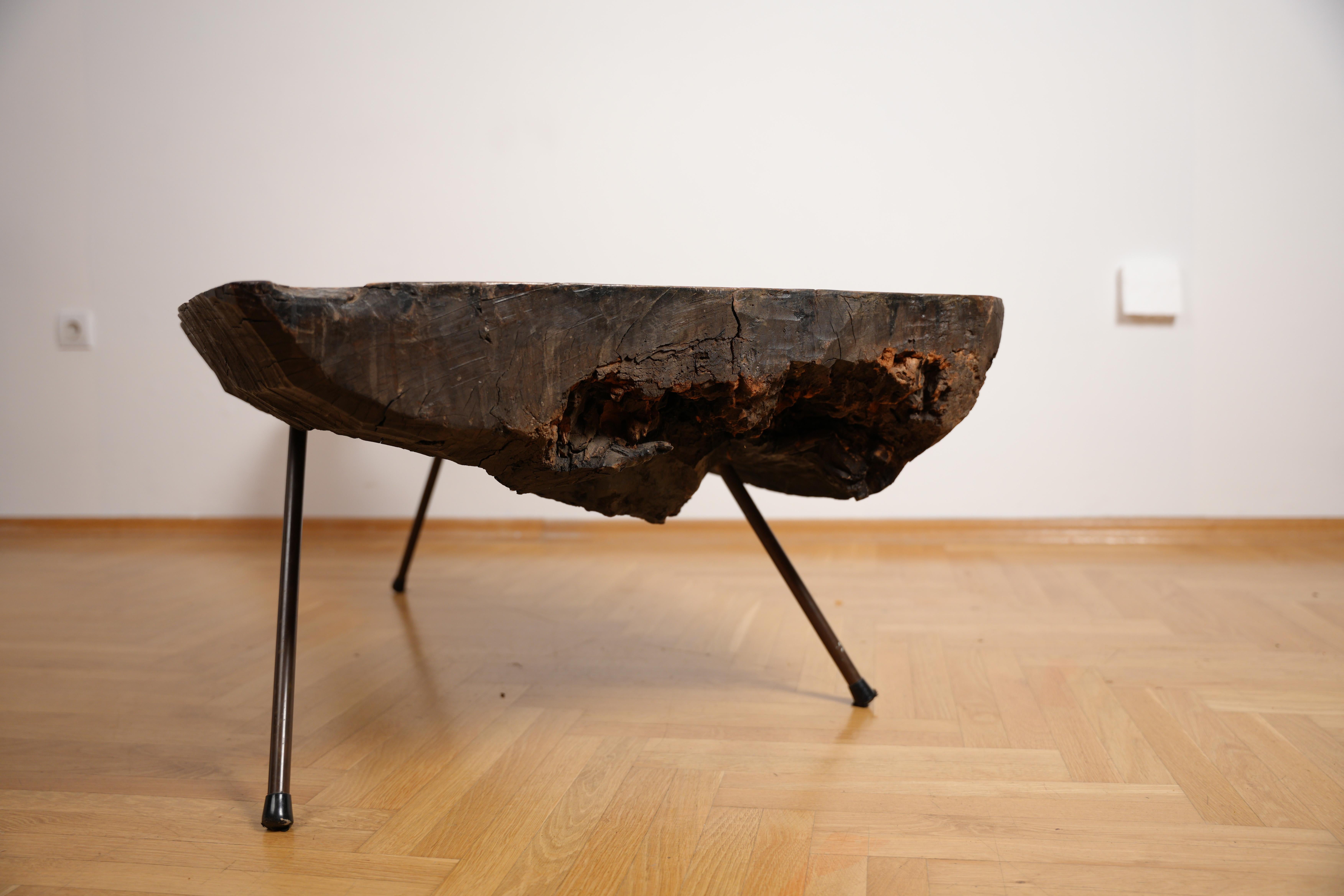 Unique Extra Large Carl Auböck Mahogany Tree Trunk Table No.21 For Sale 1
