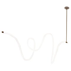 Unique Fabric Flexible Brass Contemporary Light Signed by Morghen Studio