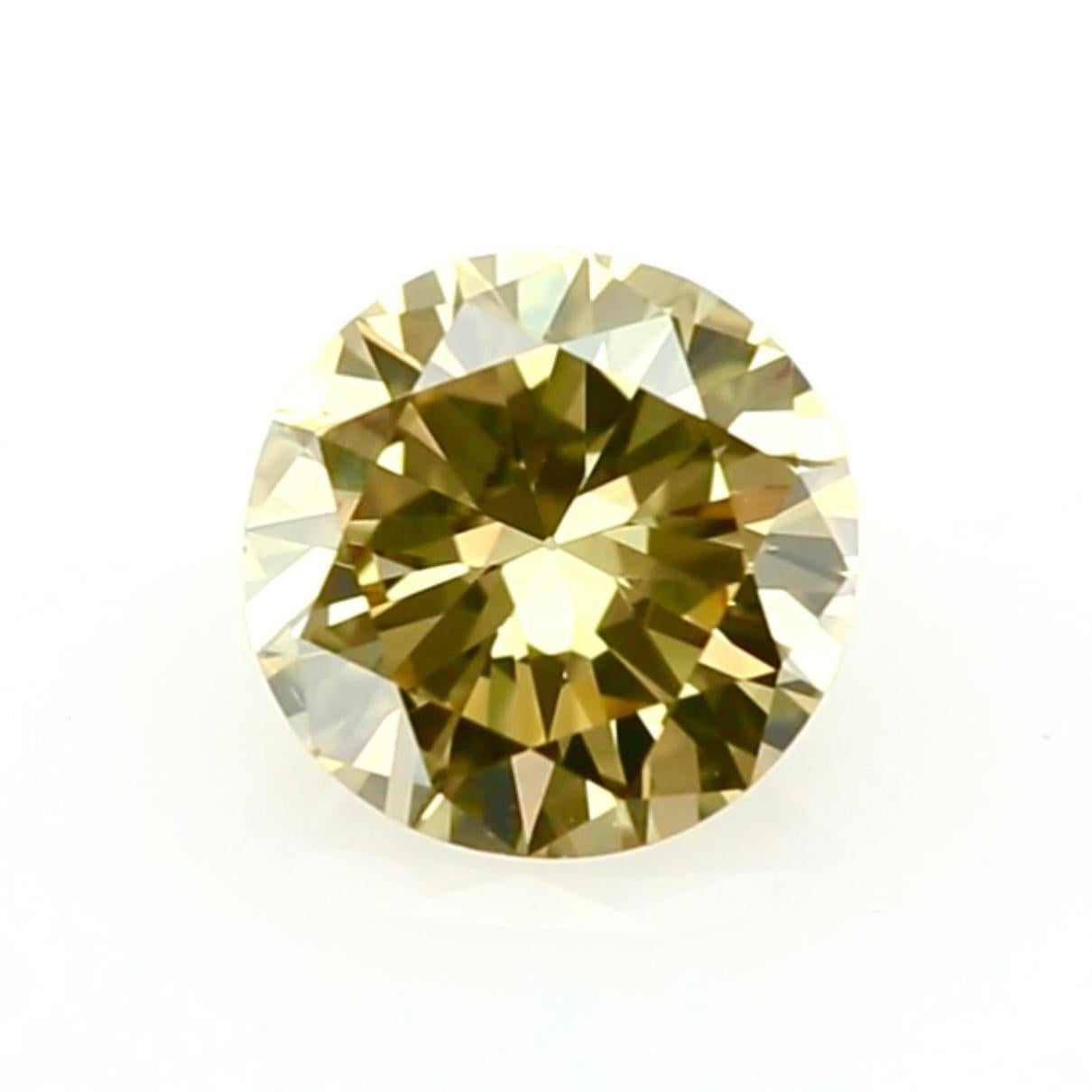 Einzigartiger Fancy Color Diamant - 1,65 Karat gelber Diamant - GIA-zertifiziert (Rundschliff) im Angebot