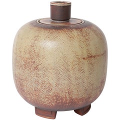 Unique Farsta Stoneware Lidded Urn by Wilhelm Kåge Gustavsberg, 1960