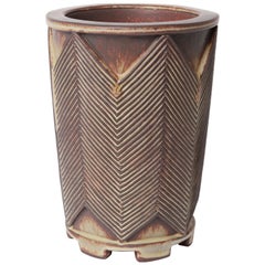 Unique Farsta Stoneware Vase by Wilhelm Kåge Gustavsberg, 1951