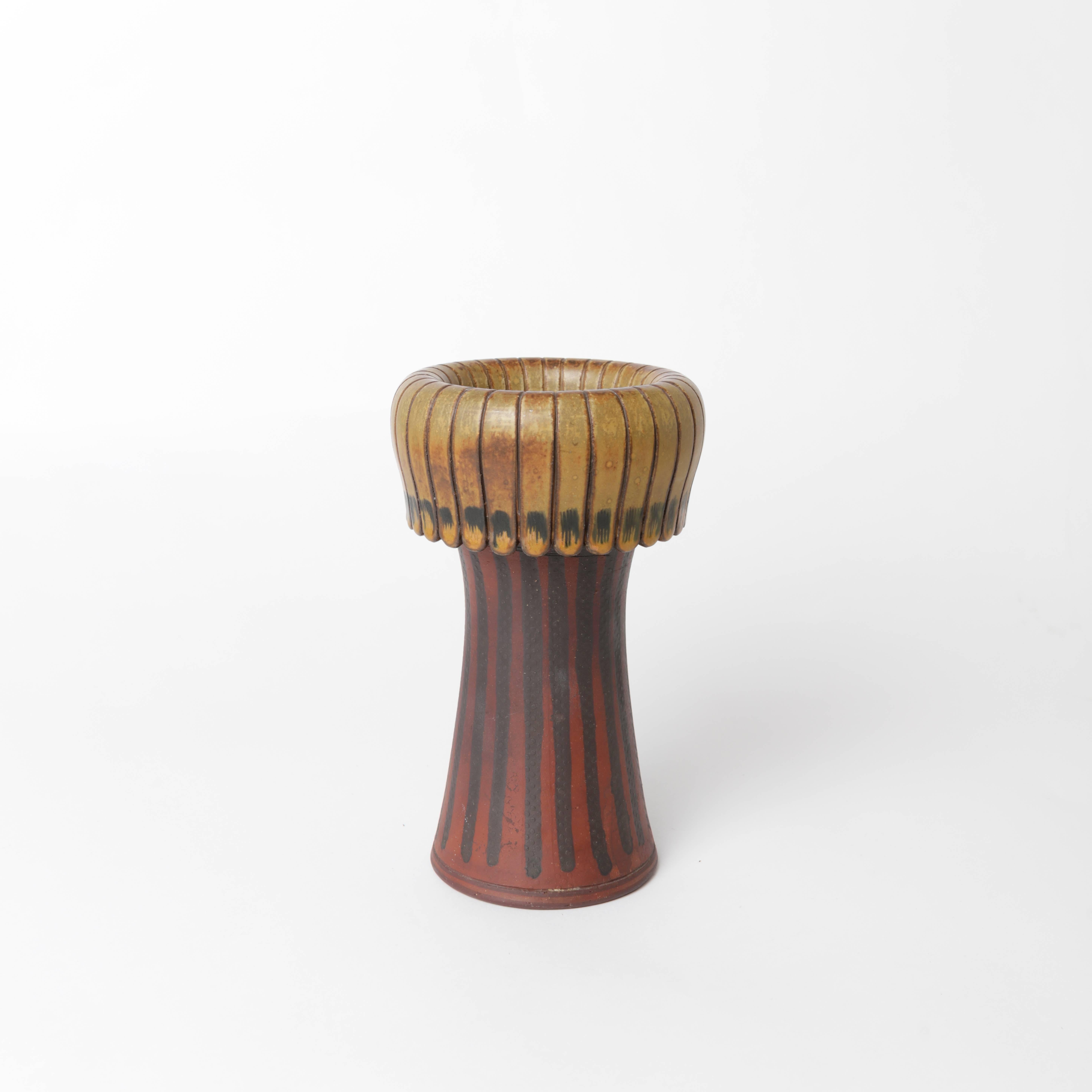 Swedish Unique Farsta Stoneware Vase by Wilhelm Kåge Gustavsberg, 1956 For Sale
