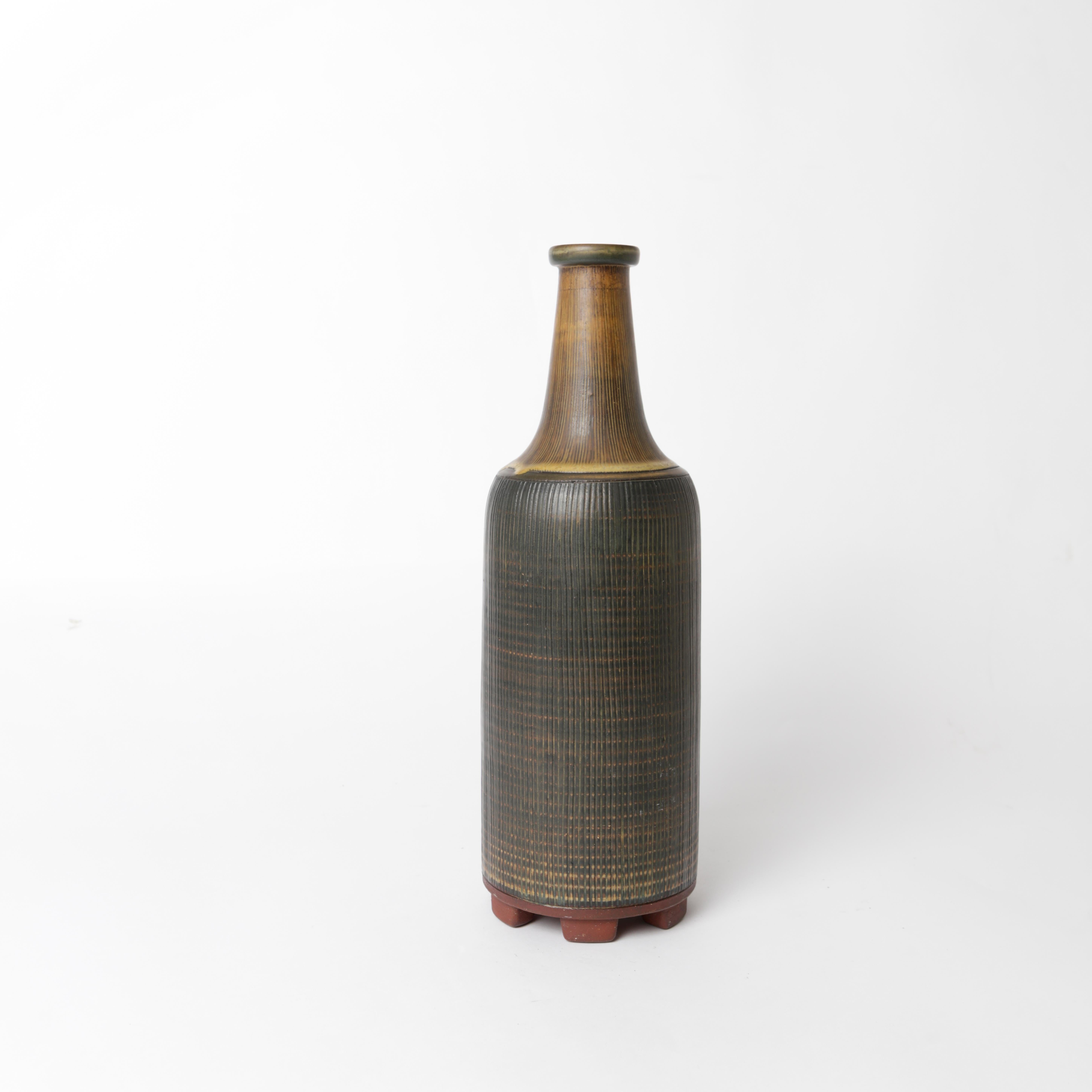 Swedish Unique Farsta Stoneware Vase by Wilhelm Kåge Gustavsberg, 1956 For Sale