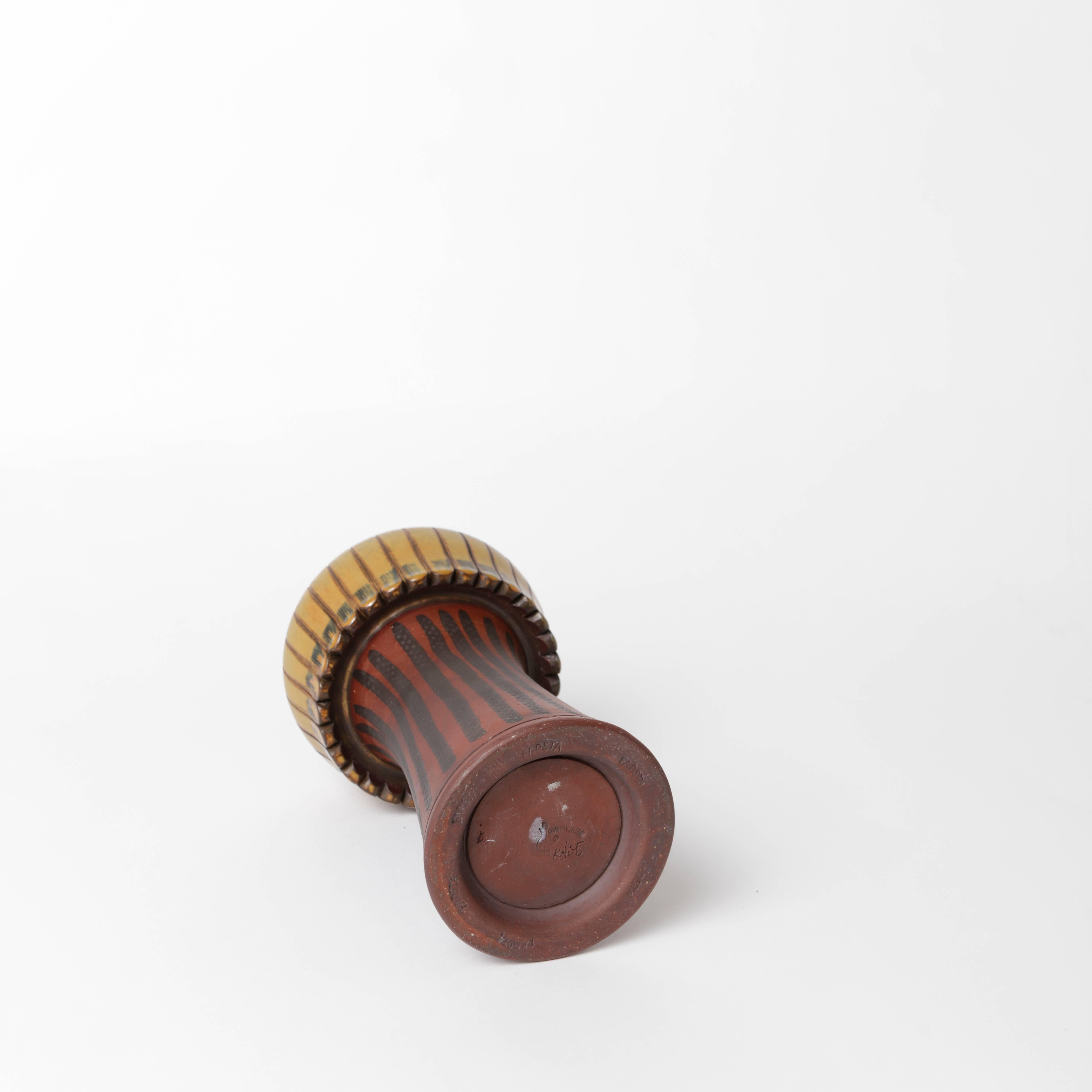 Unique Farsta Stoneware Vase by Wilhelm Kåge Gustavsberg, 1956 For Sale 2