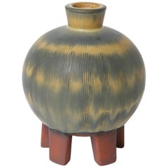 Unique Farsta Stoneware Vase by Wilhelm Kåge Gustavsberg, 1956