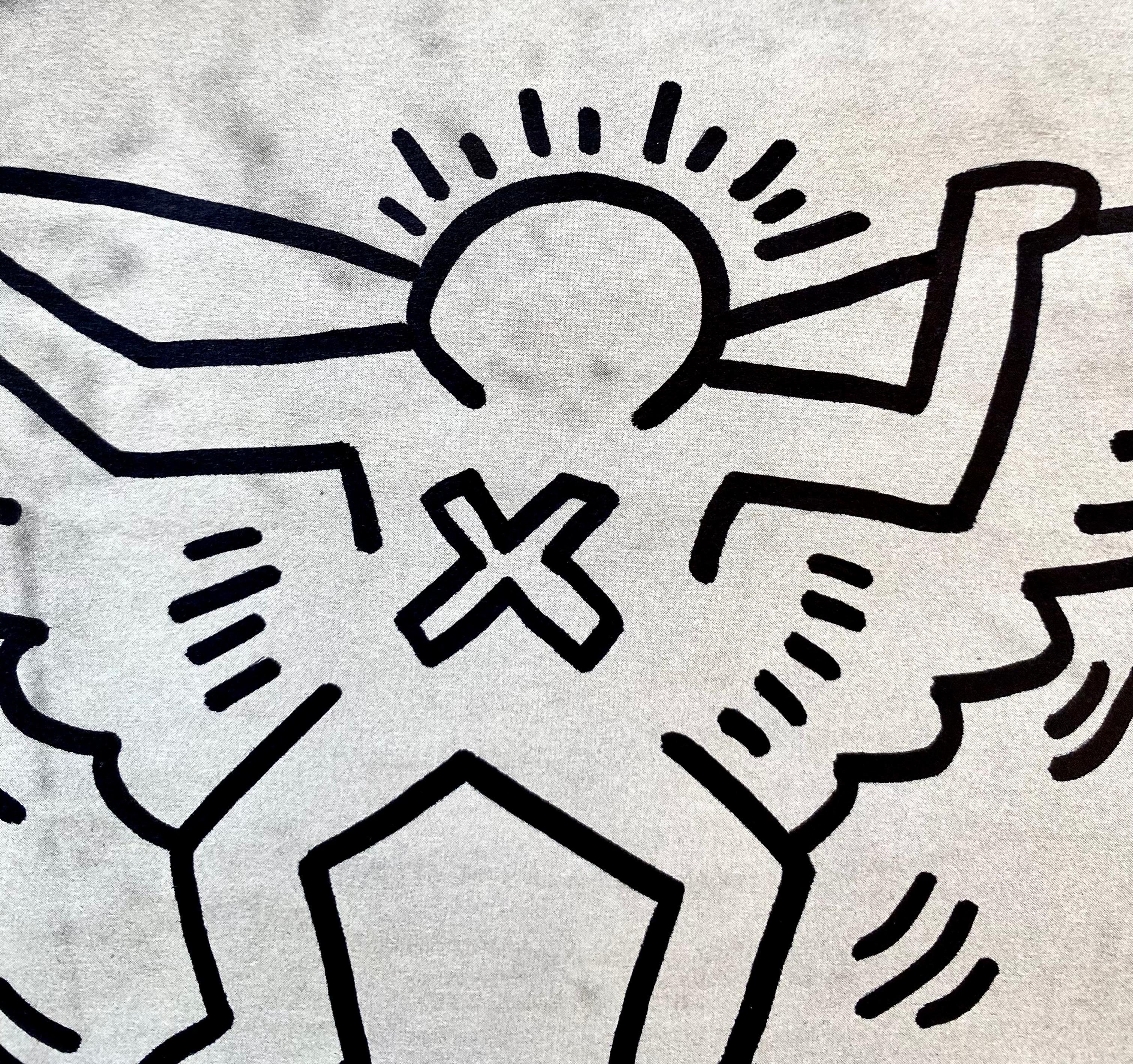 Fin du 20e siècle KEITH HARING - Échantillon de dessin au stylo  sur image de Kim Basinger, signé, 1987 en vente