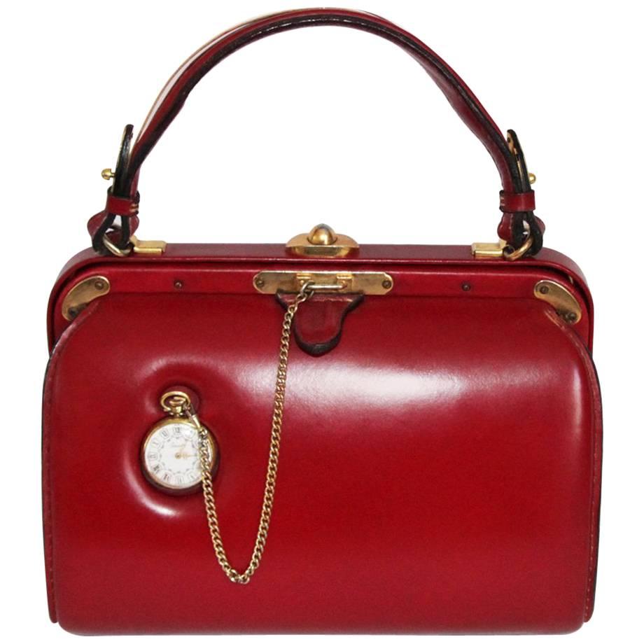 Unique Fernande Desgrange clock doctor bag 50s