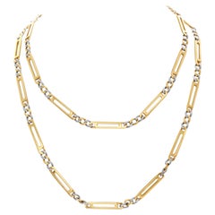 Unique Figaro Link Necklace in 18k