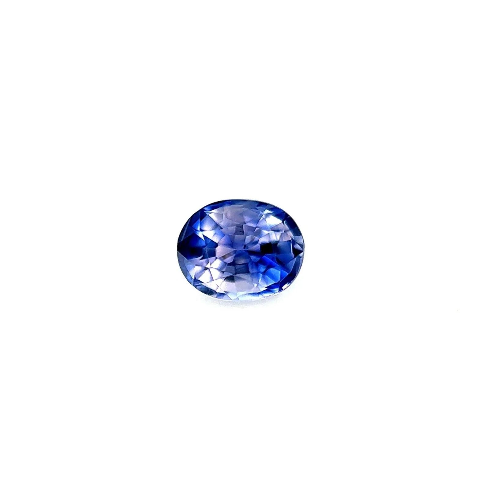 Saphir bleu violet de Ceylan de 0,45 carat de taille ovale rare VVS