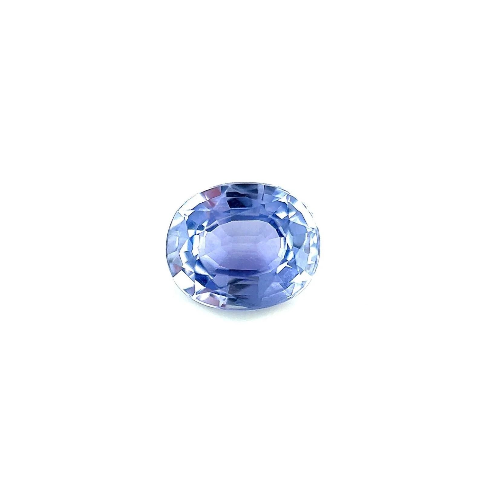 Unique Fine Ceylon Blue Violet Sapphire 0.82ct Oval Loose Cut Blue Rare VS For Sale