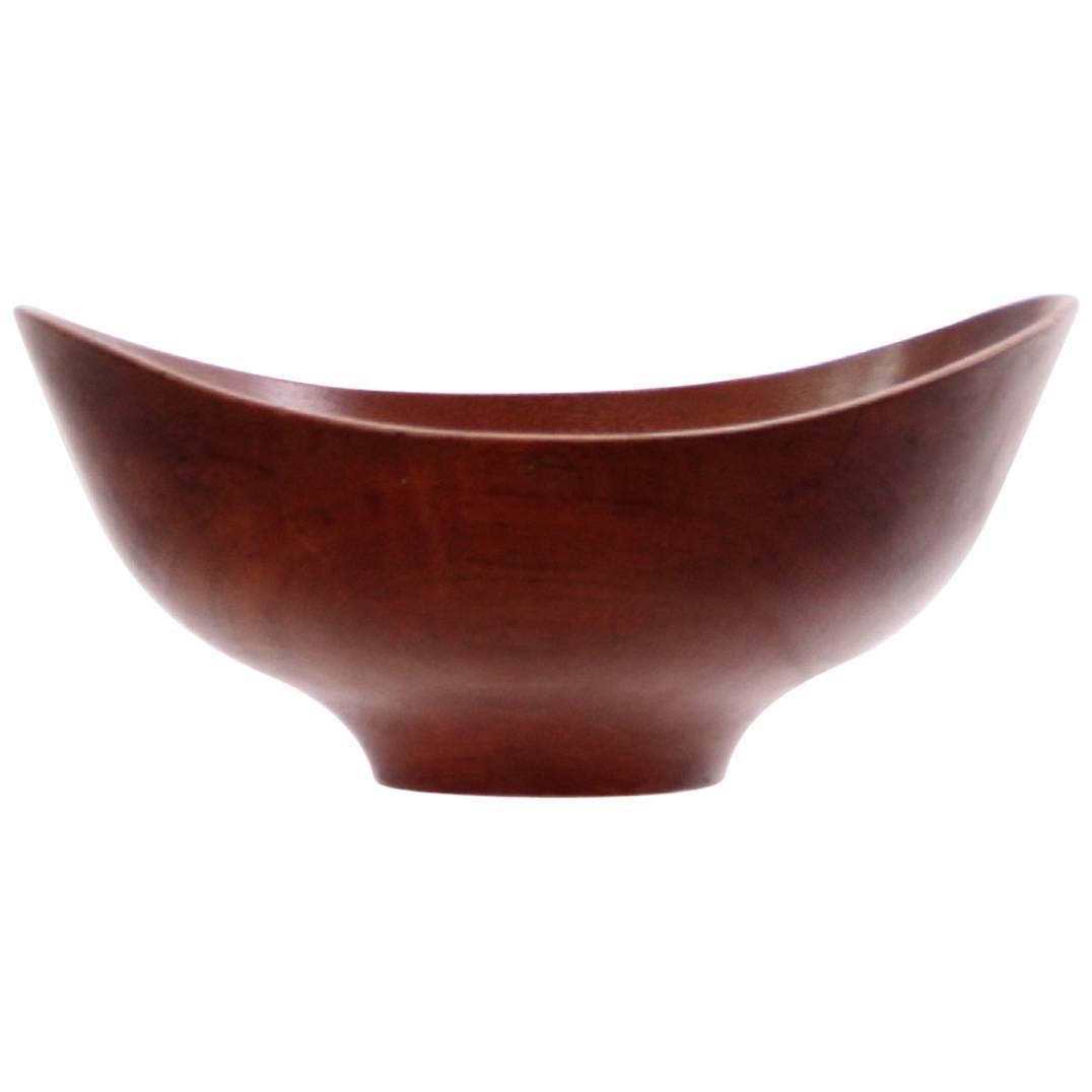 Unique Finn Juhl Teak Bowl for Kay Bojesen 1950s