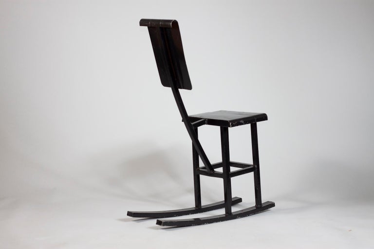 Unique Finnish Metal Rocking Chair For Sale at 1stDibs