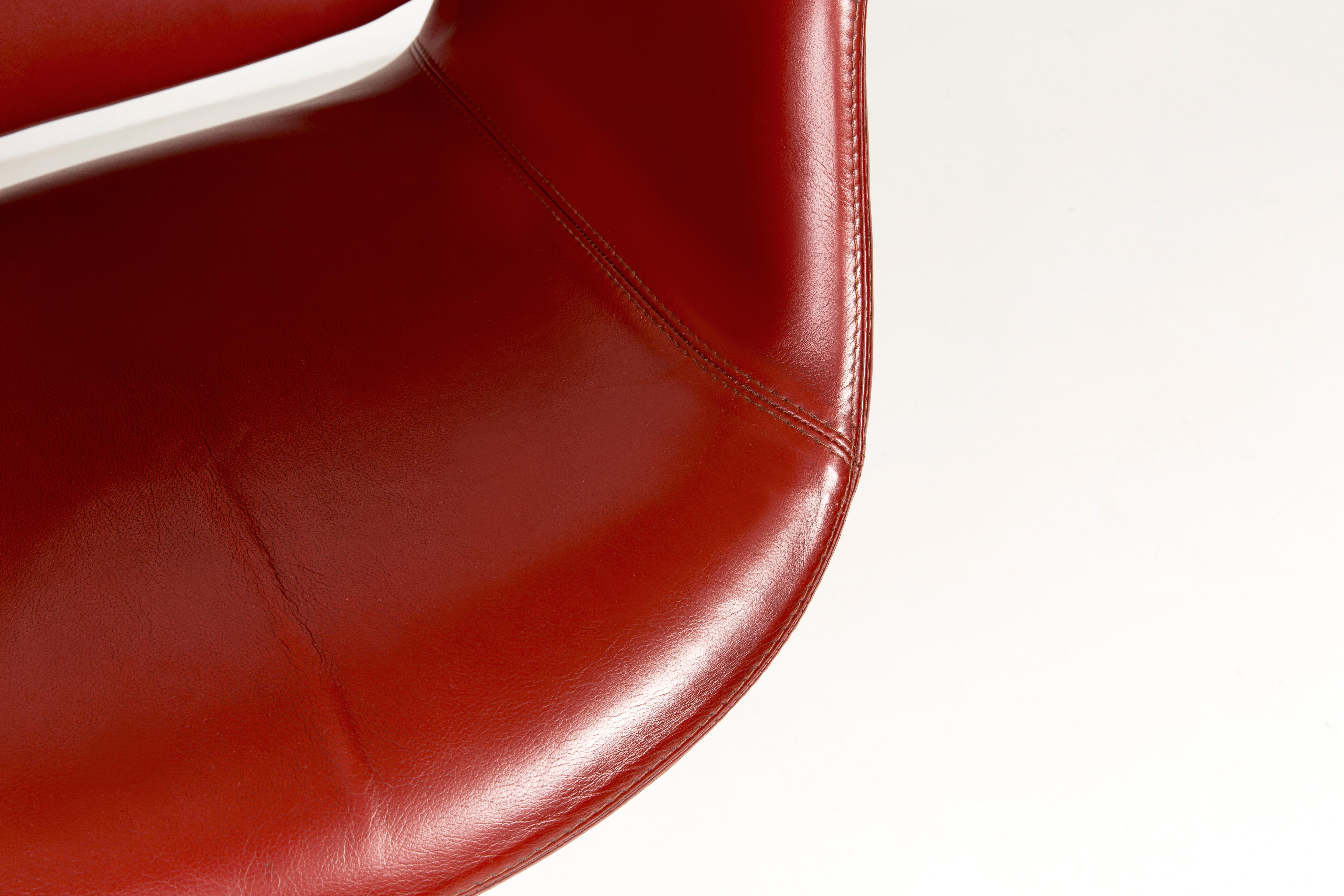 Unique Flamingo Chair, Red Leather, Erik Jørgensen, 2000s, Denmark 1