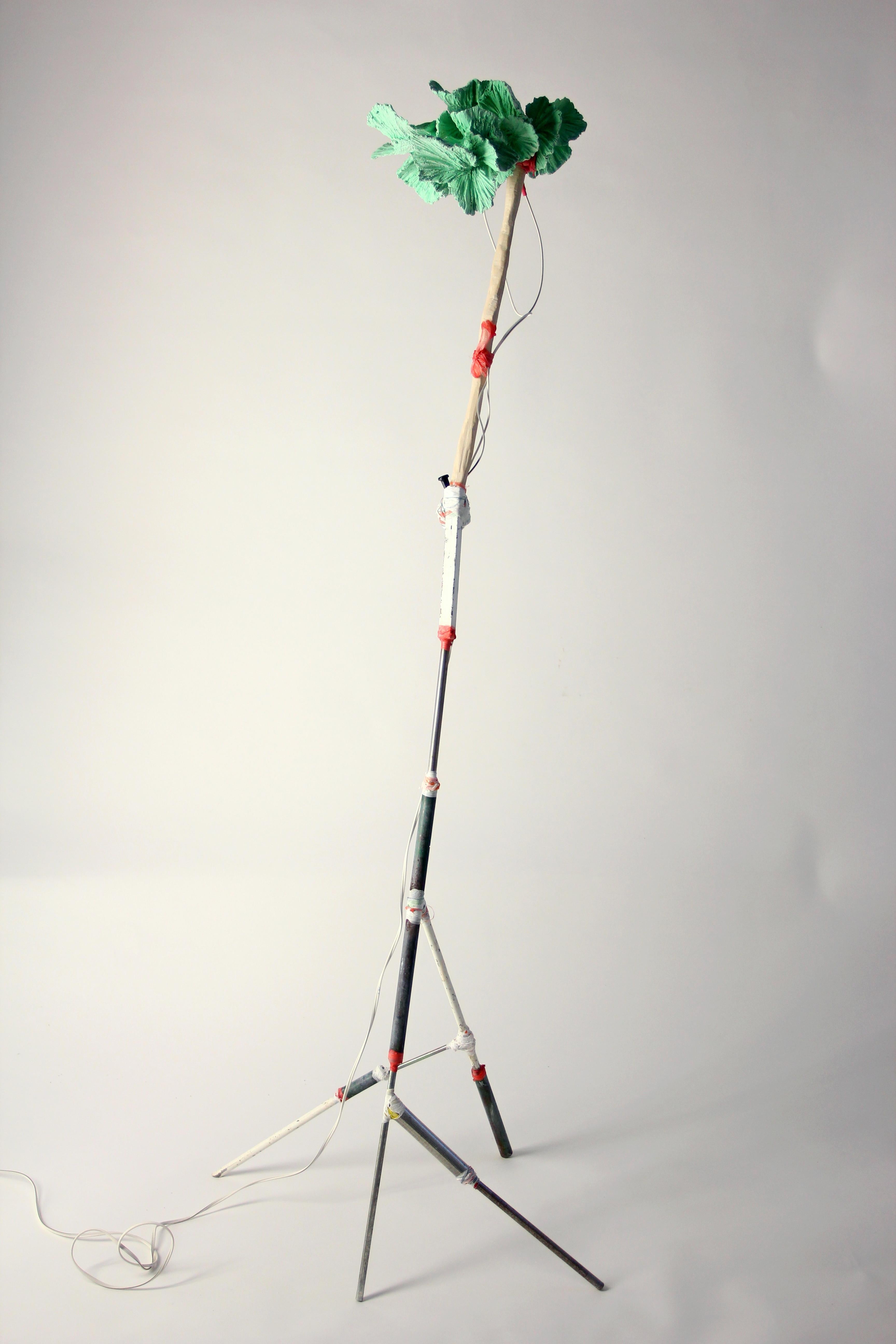 Ceramic Unique Floor Lamp, Contemporary Mixed-Media Design by Teemu Salonen, in Stock