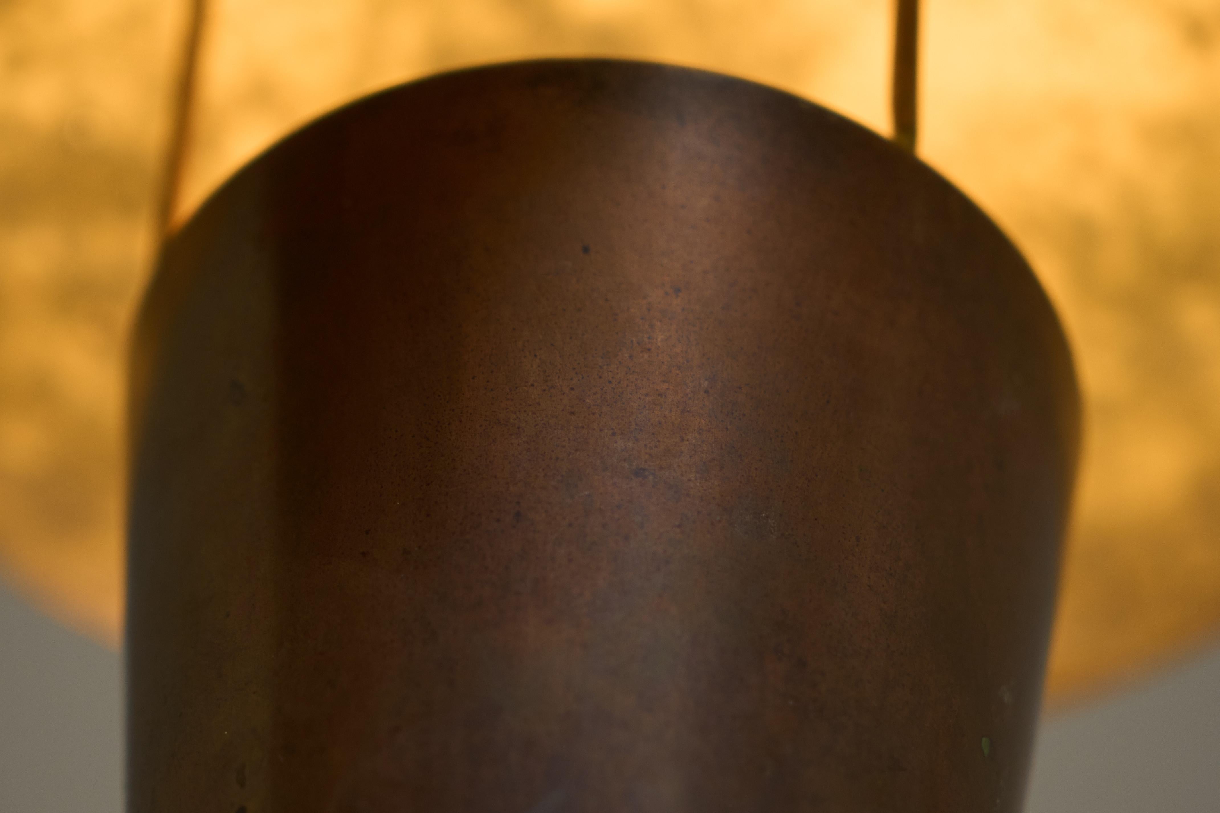 Unique Floor Lamp in Patinated Copper 1960s For Sale 4
