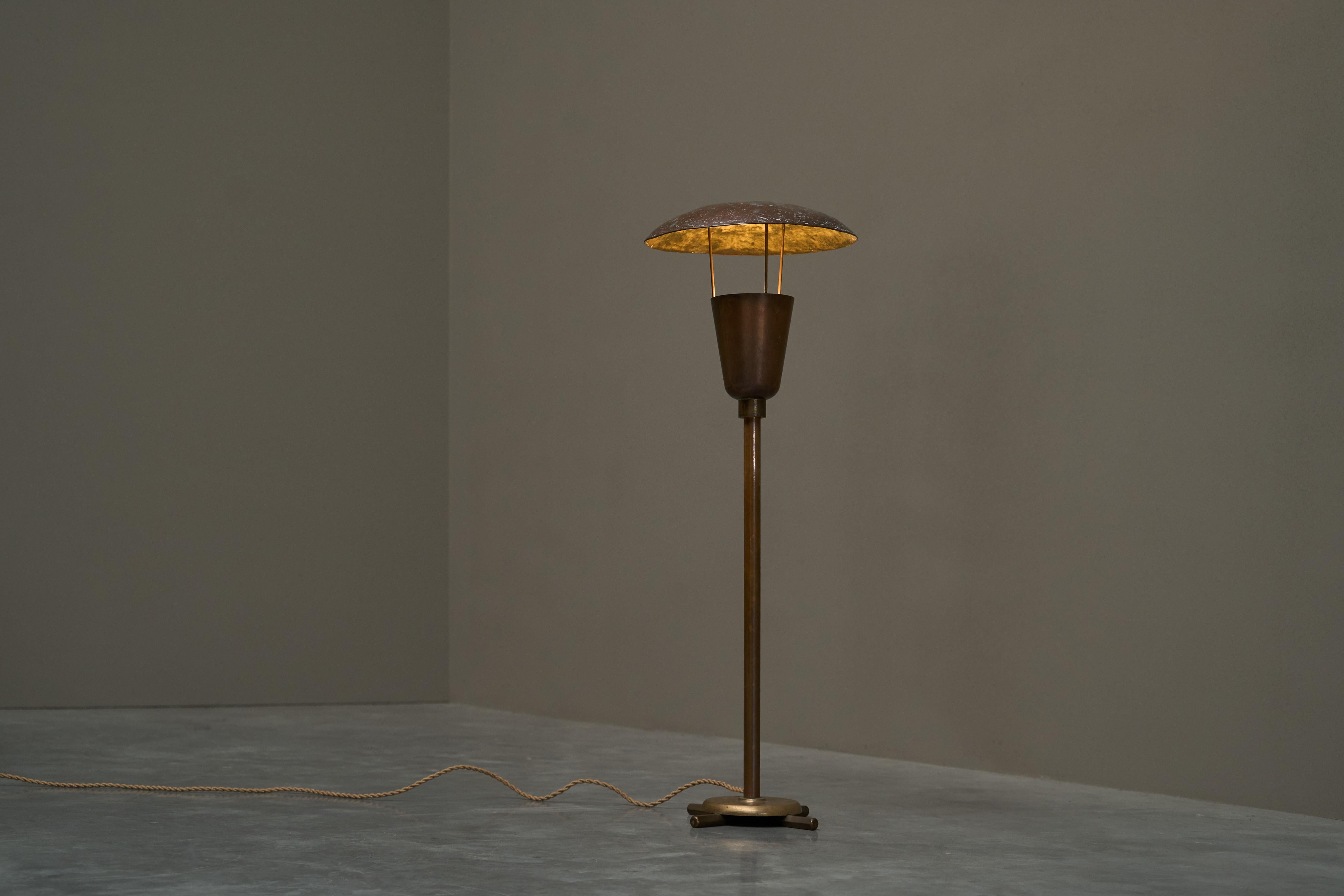 Unique Floor Lamp in Patinated Copper 1960s

A stunning and unique mid century floor lamp made from heavy solid copper with a very good patina. No doubt commissioned for a house or project.  

Great modernist design - both simple and very well