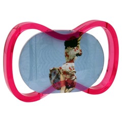 Marco de fotos de suelo único, Humor Plexi Fucsia