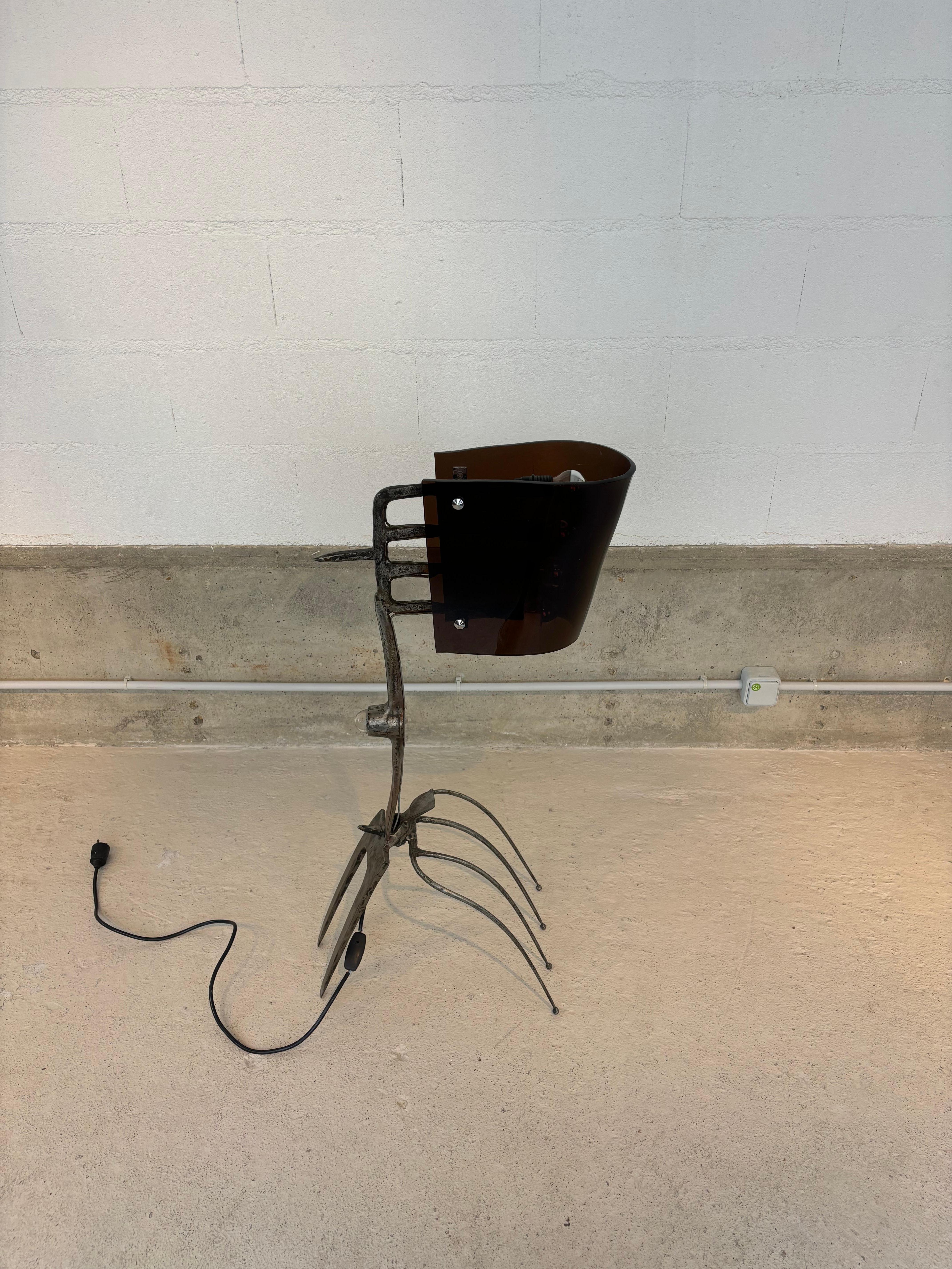Unique floorlamp by Claude Bleynie For Sale 4