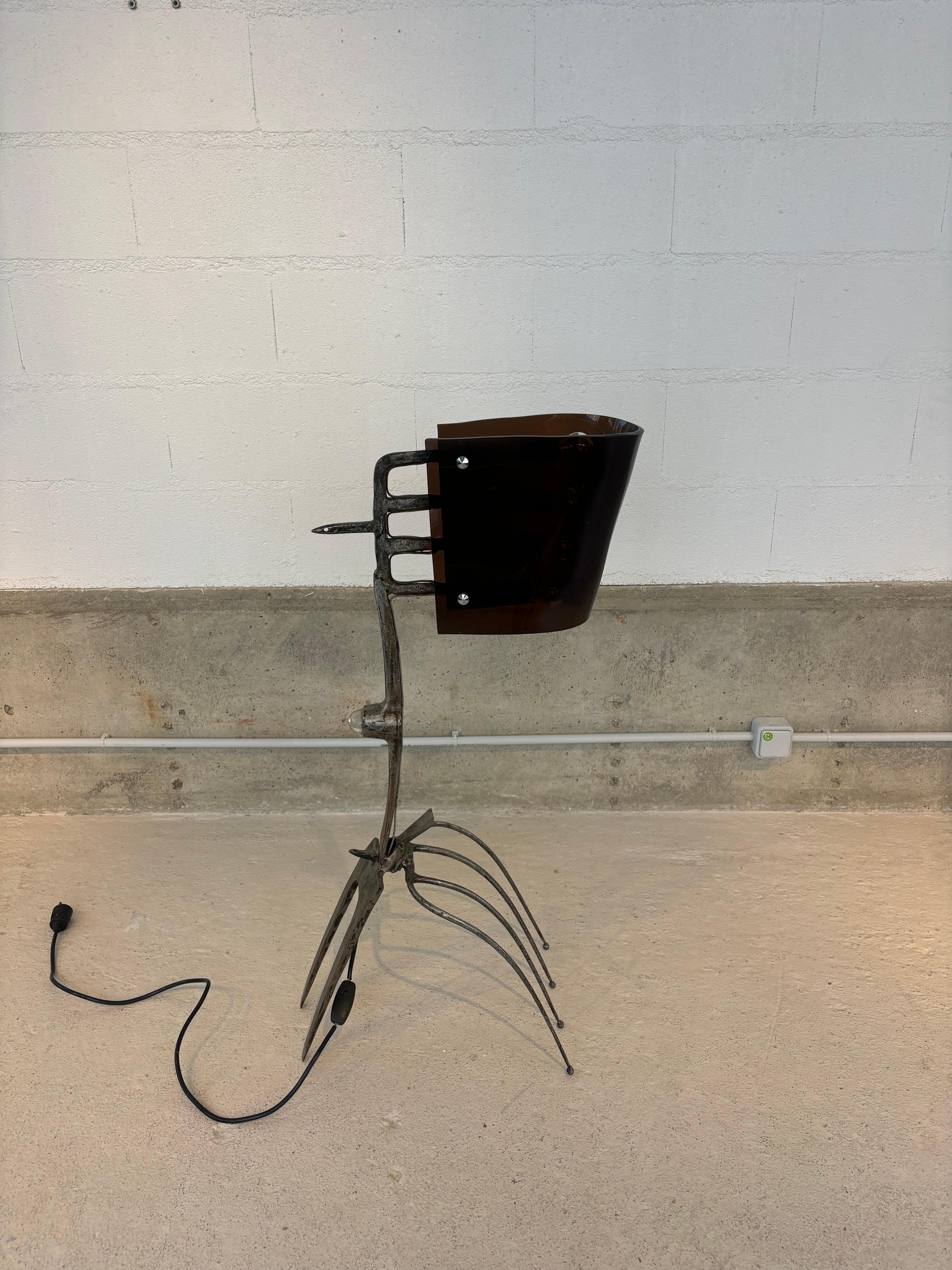 Unique floorlamp by Claude Bleynie For Sale 5