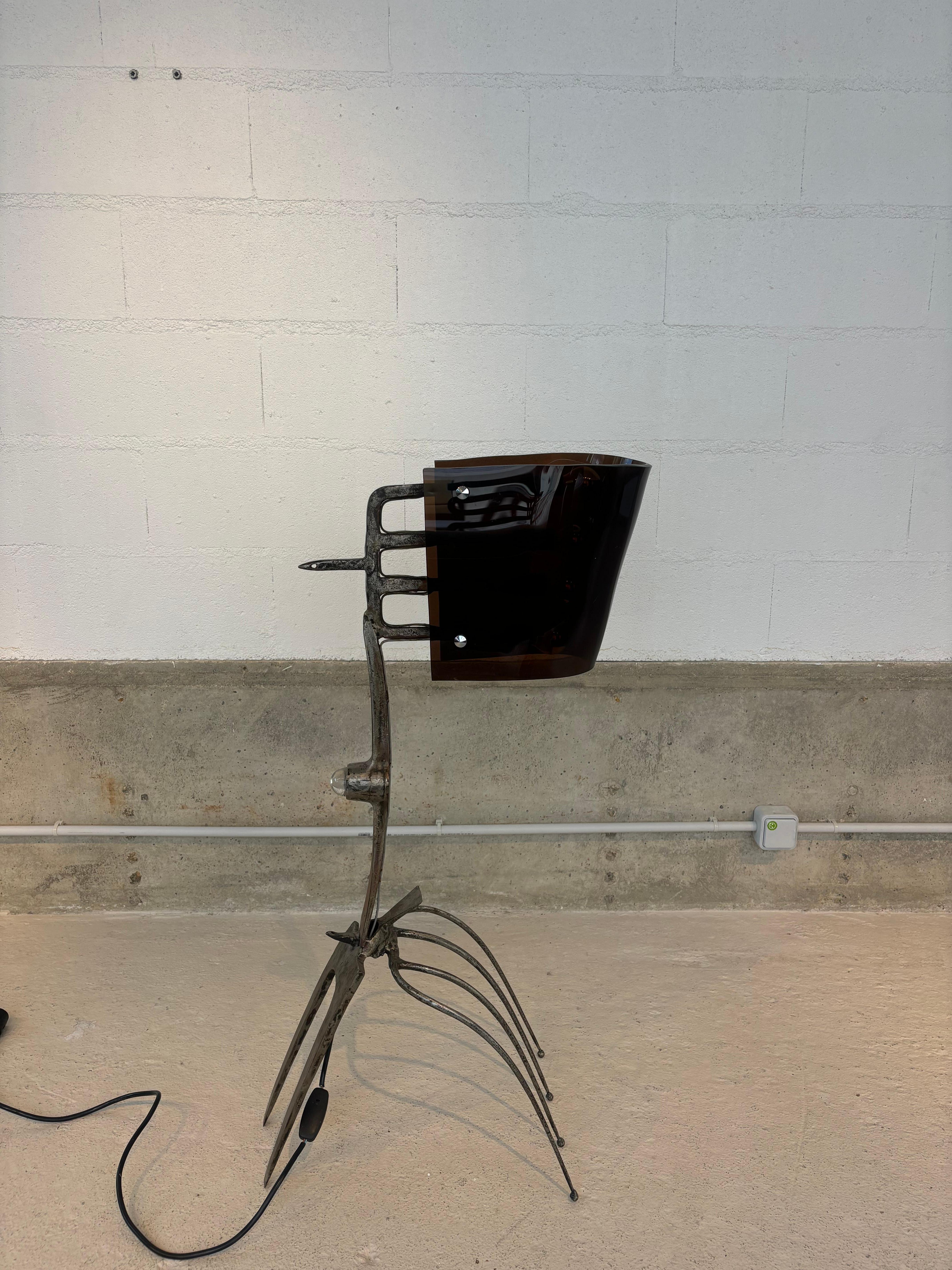 Unique floorlamp by Claude Bleynie For Sale 6