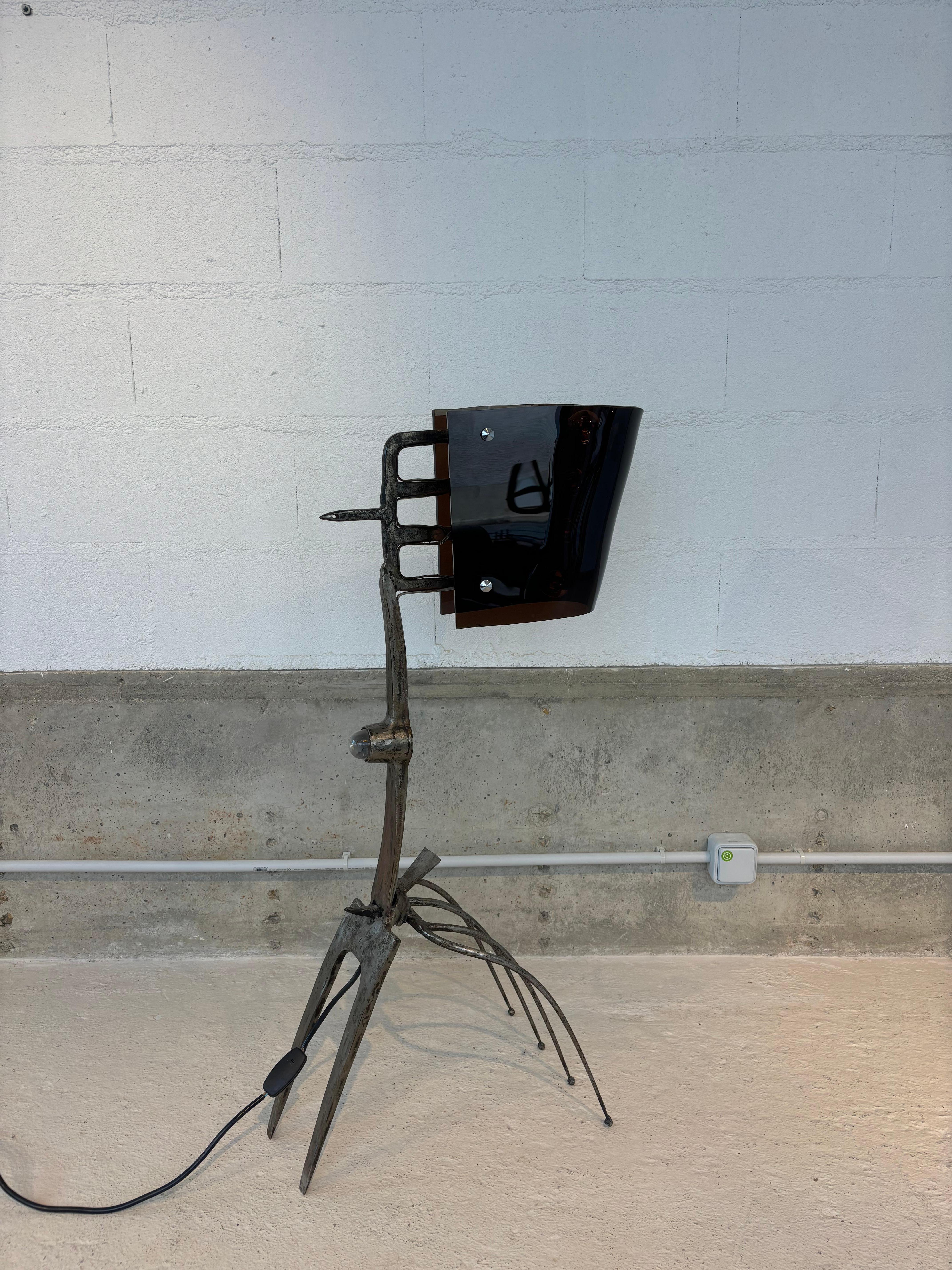 Post-Modern Unique floorlamp by Claude Bleynie For Sale