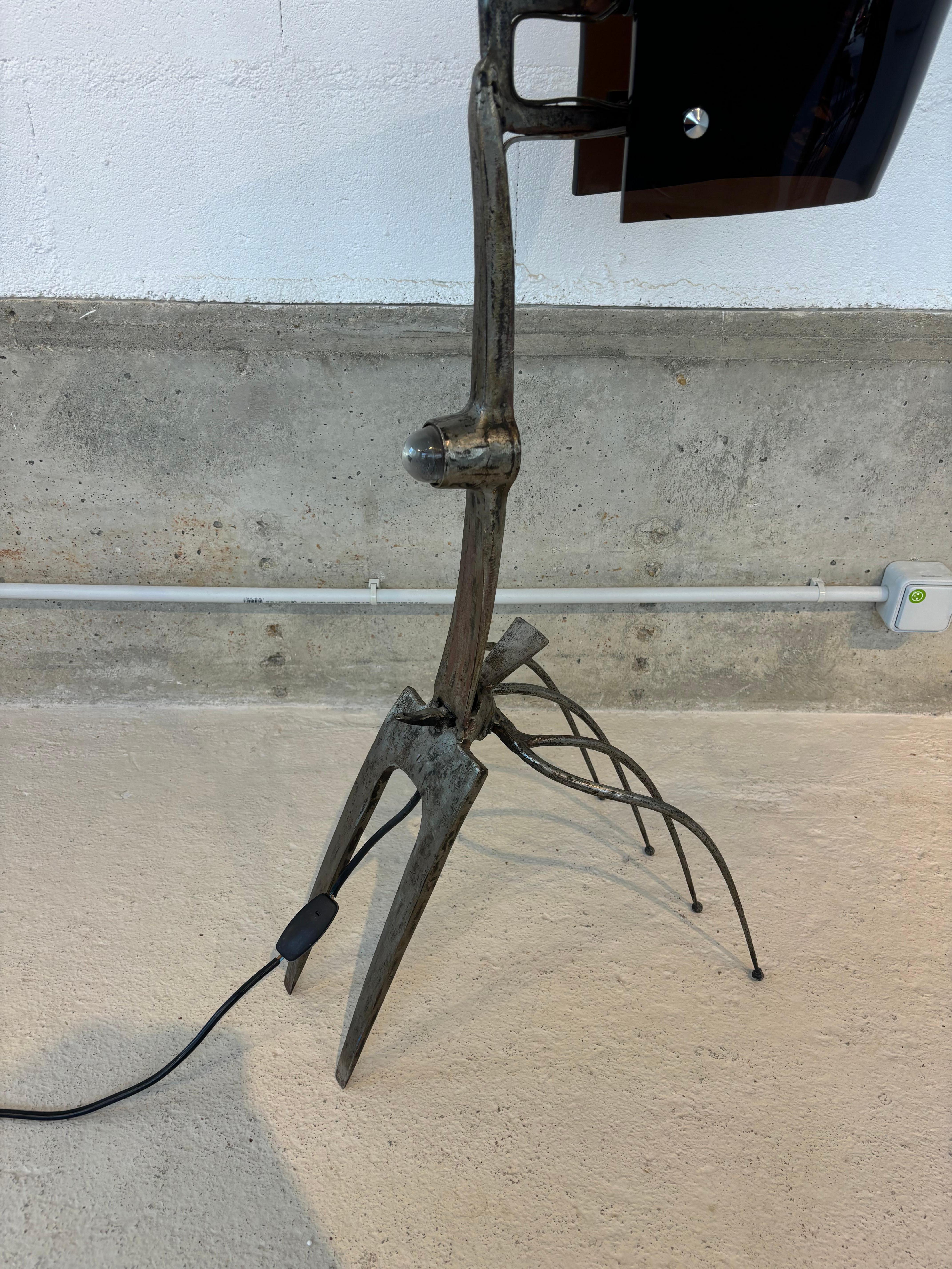 French Unique floorlamp by Claude Bleynie For Sale