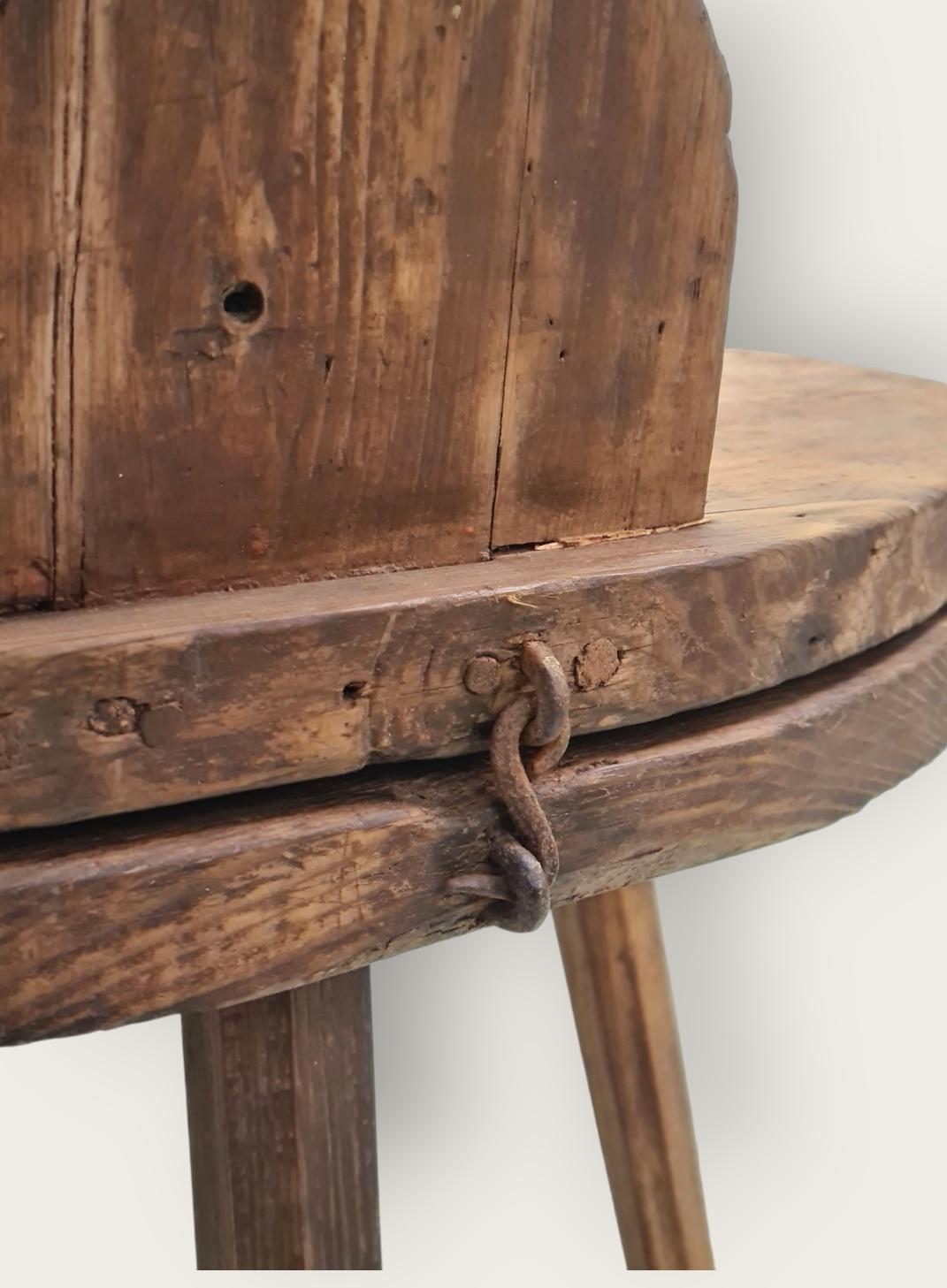 Unique Foldable Finnish Folk Table / Chair, 1800s For Sale 5
