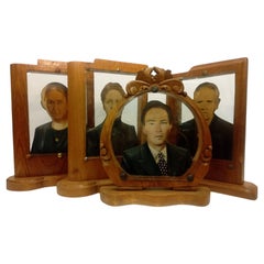 Foto-Esculturas" únicas: ensamblaje de madera pintada tallada a mano y fotografía