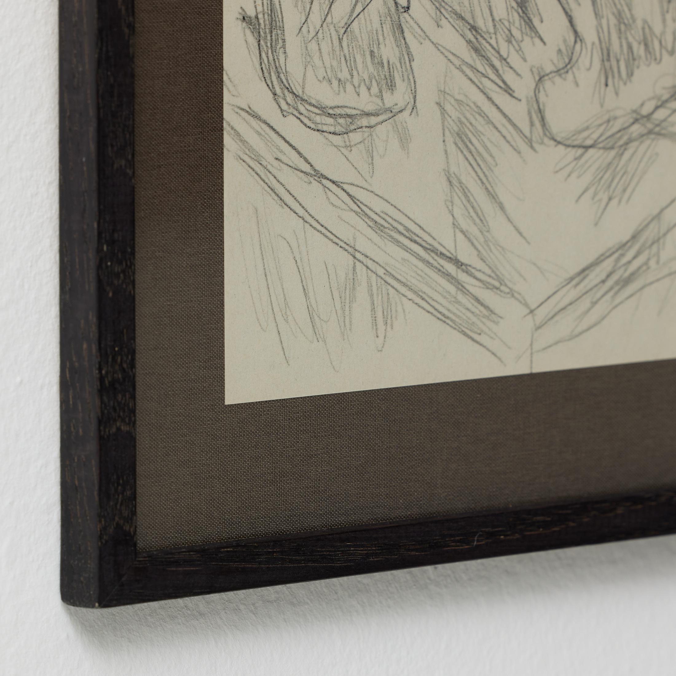 Impression abstraite unique encadrée par Adrian, Hommage à Georges Braque, 2017 en vente 1