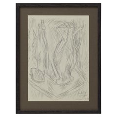 Einzigartiger gerahmter abstrakter Druck von Adrian, Hommage an Georges Braque, 2017