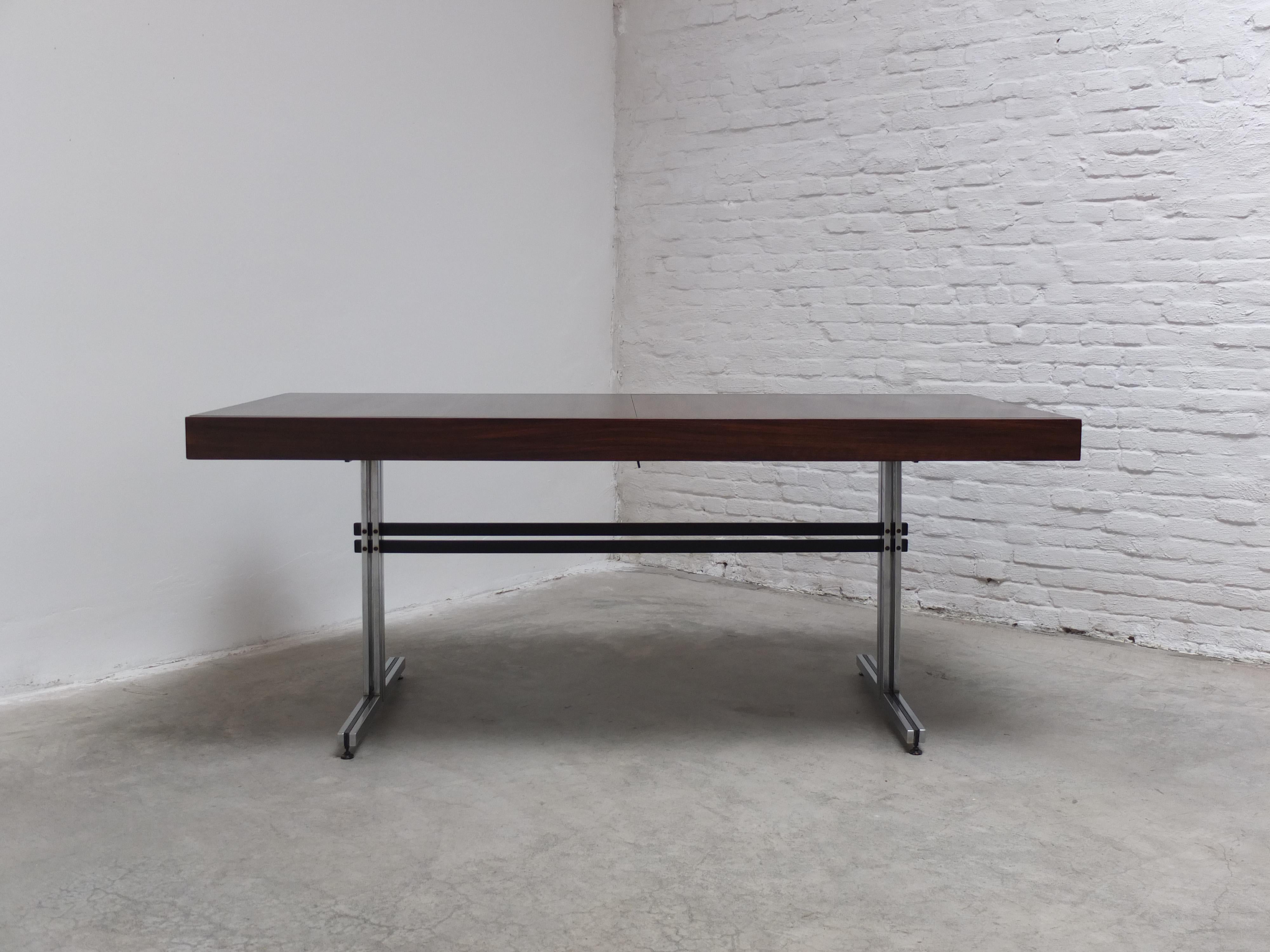 Mid-Century Modern Unique Freestanding Desk or Dining Table by Jean Batenburg for E.M.Y., 1965