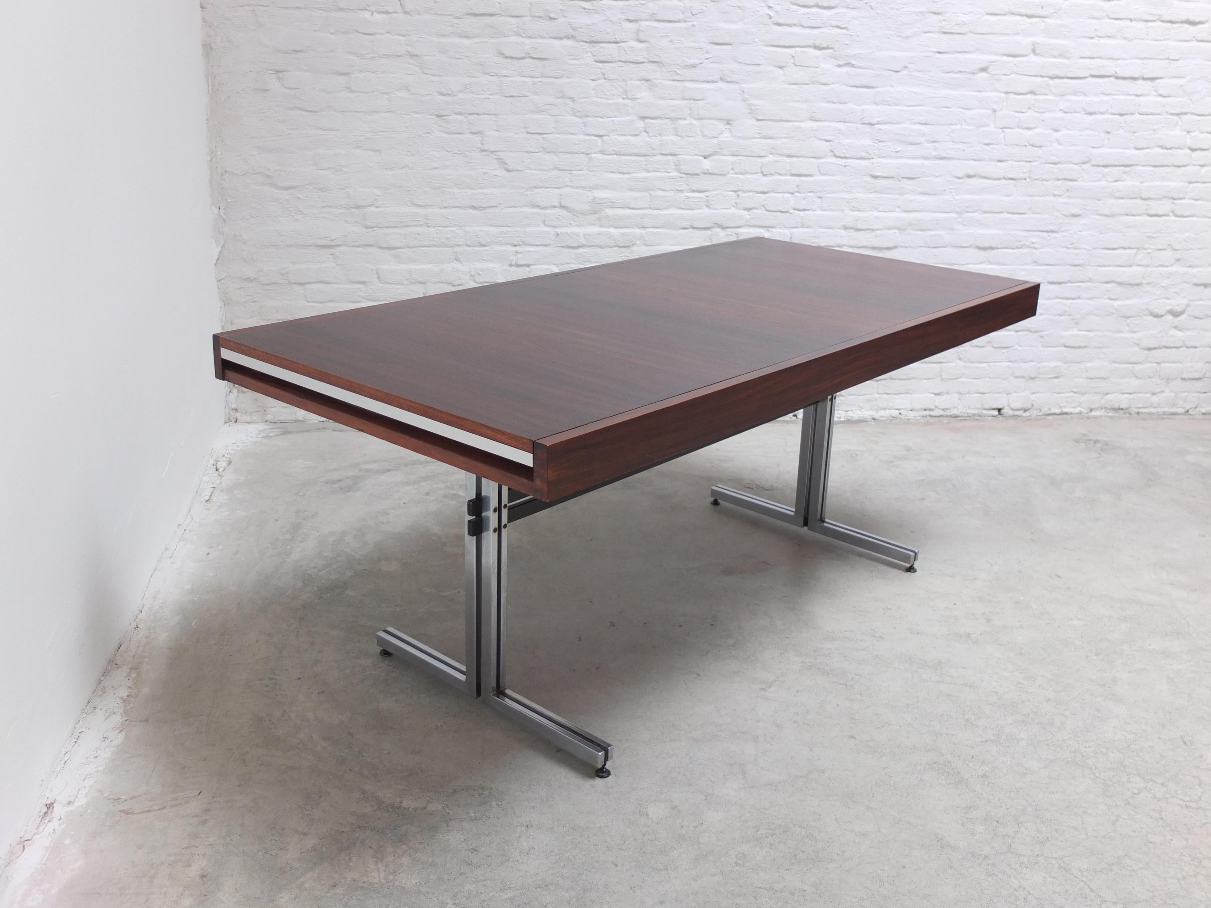 Unique Freestanding Desk or Dining Table by Jean Batenburg for E.M.Y., 1965 In Good Condition In Antwerpen, VAN