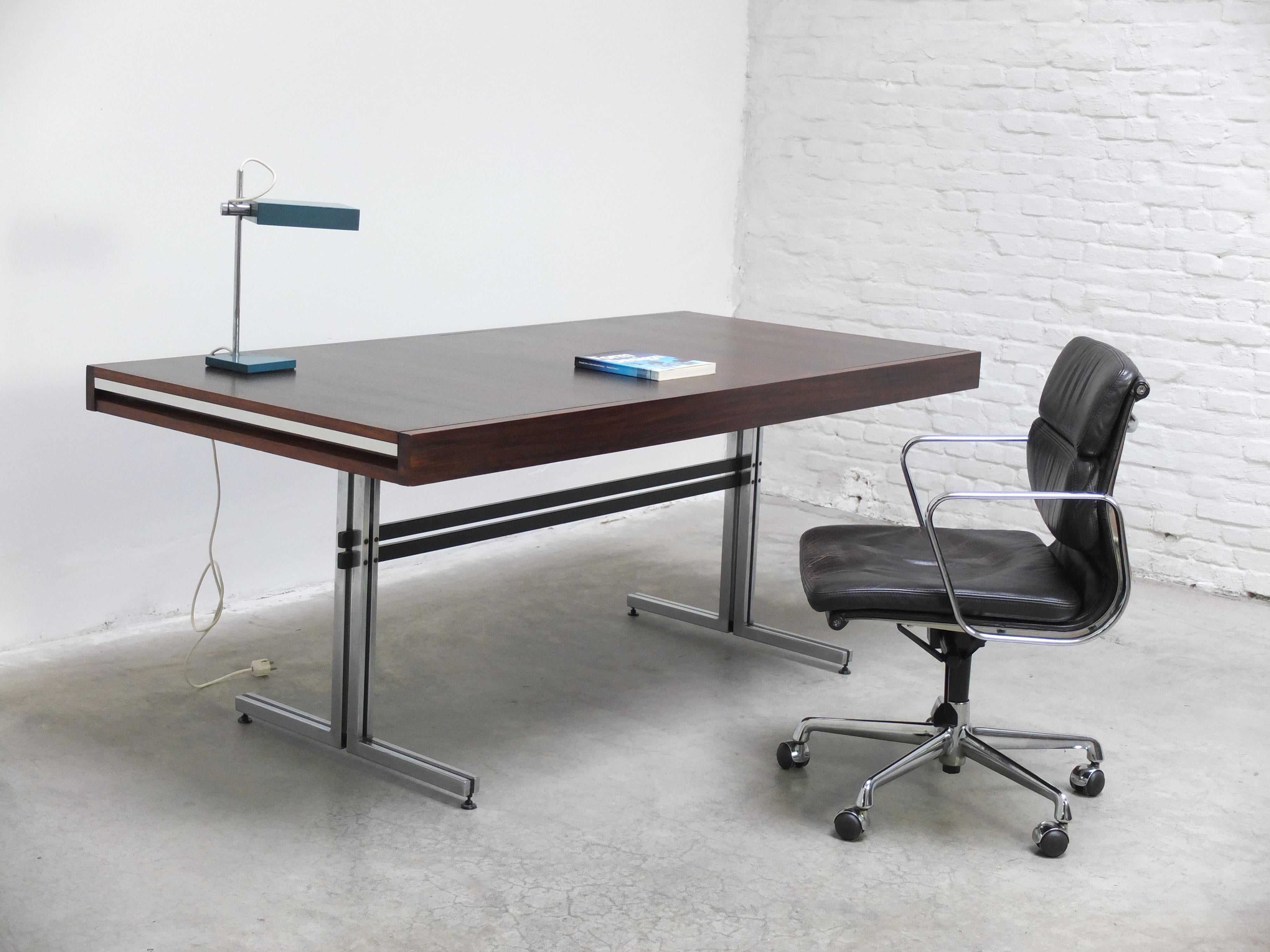 Metal Unique Freestanding Desk or Dining Table by Jean Batenburg for E.M.Y., 1965