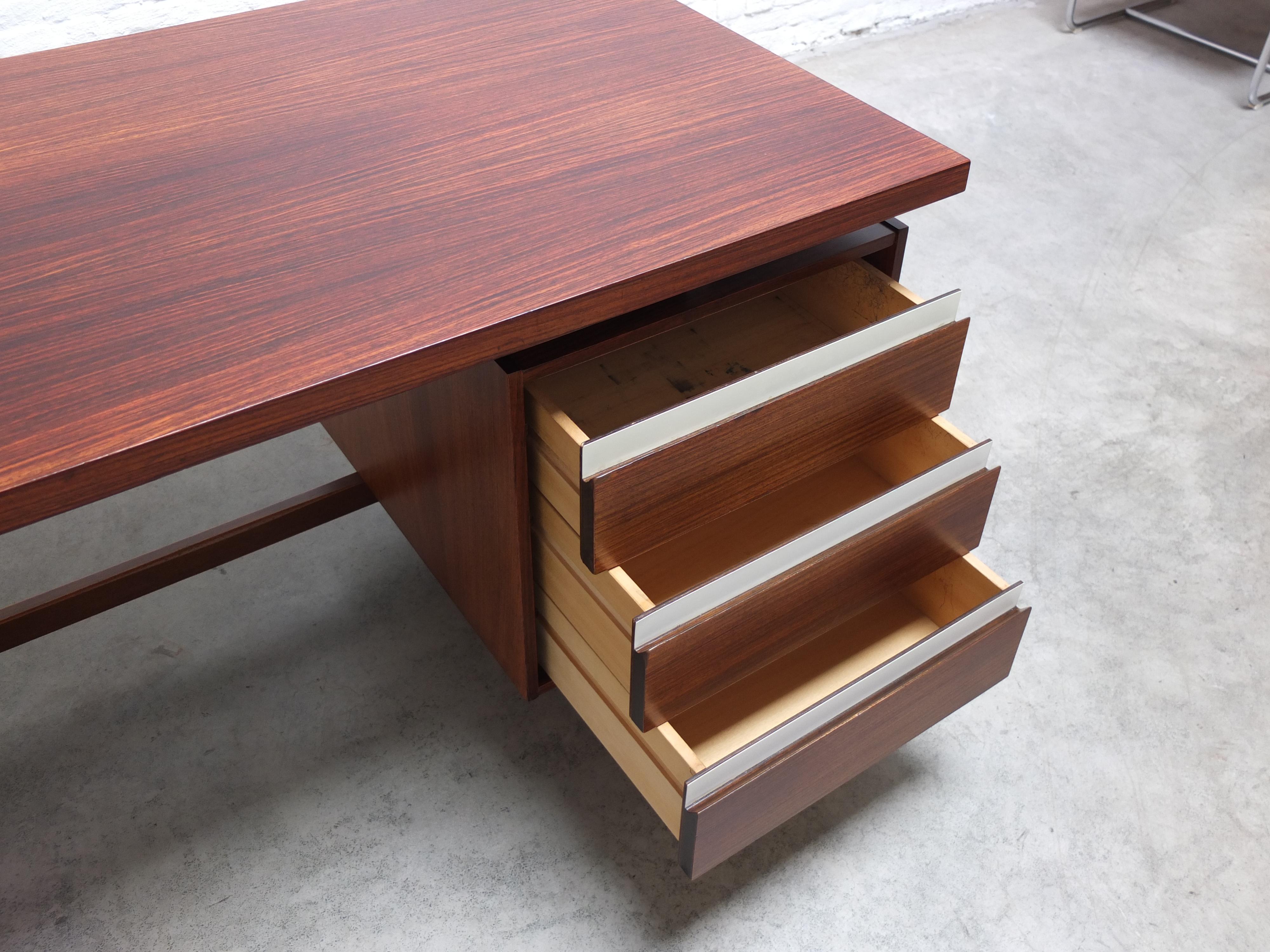 Unique Freestanding Executive Writing Desk by Kho Liang Ie for Fristho, 1964 For Sale 3