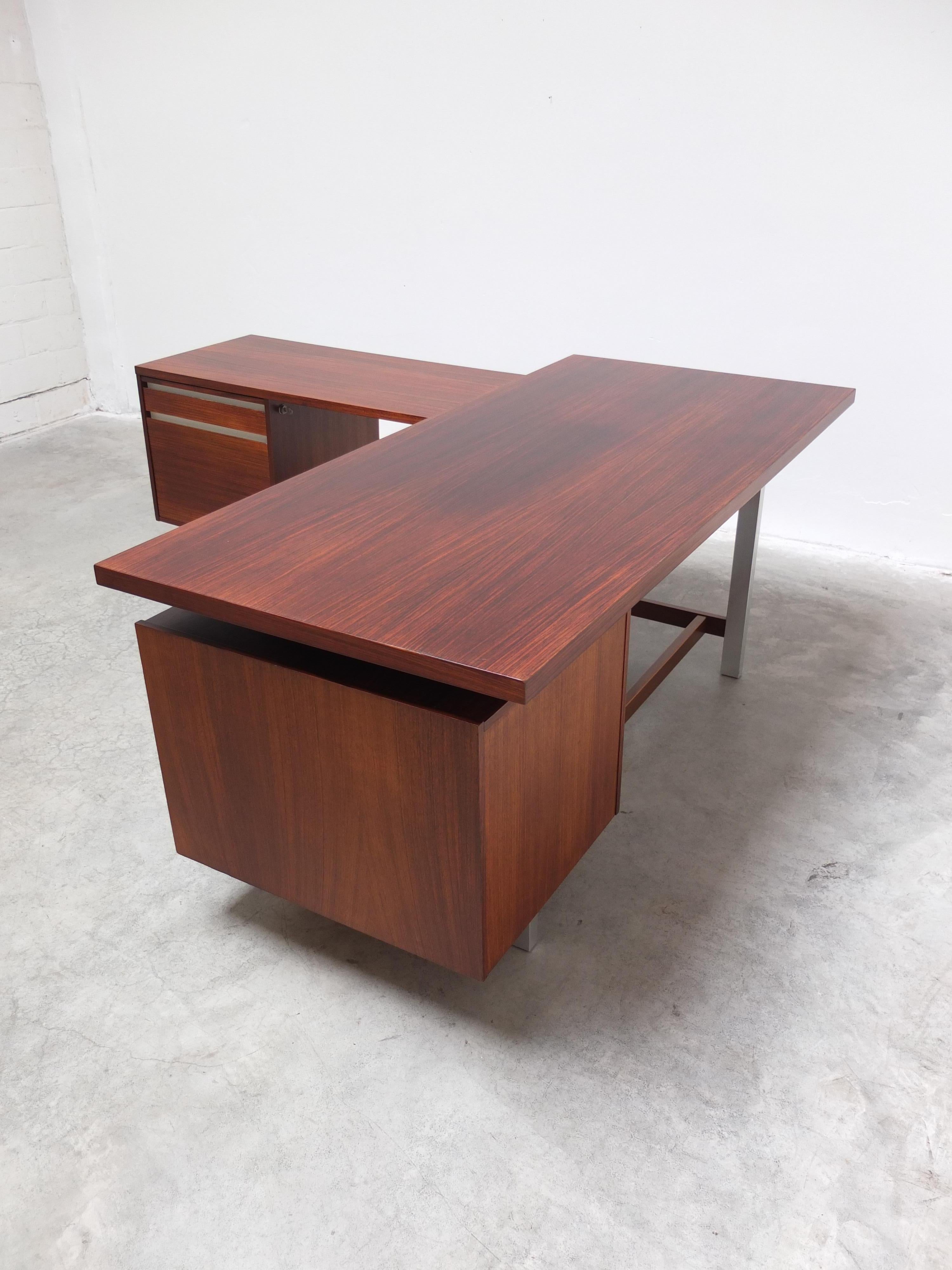 Unique Freestanding Executive Writing Desk by Kho Liang Ie for Fristho, 1964 For Sale 6