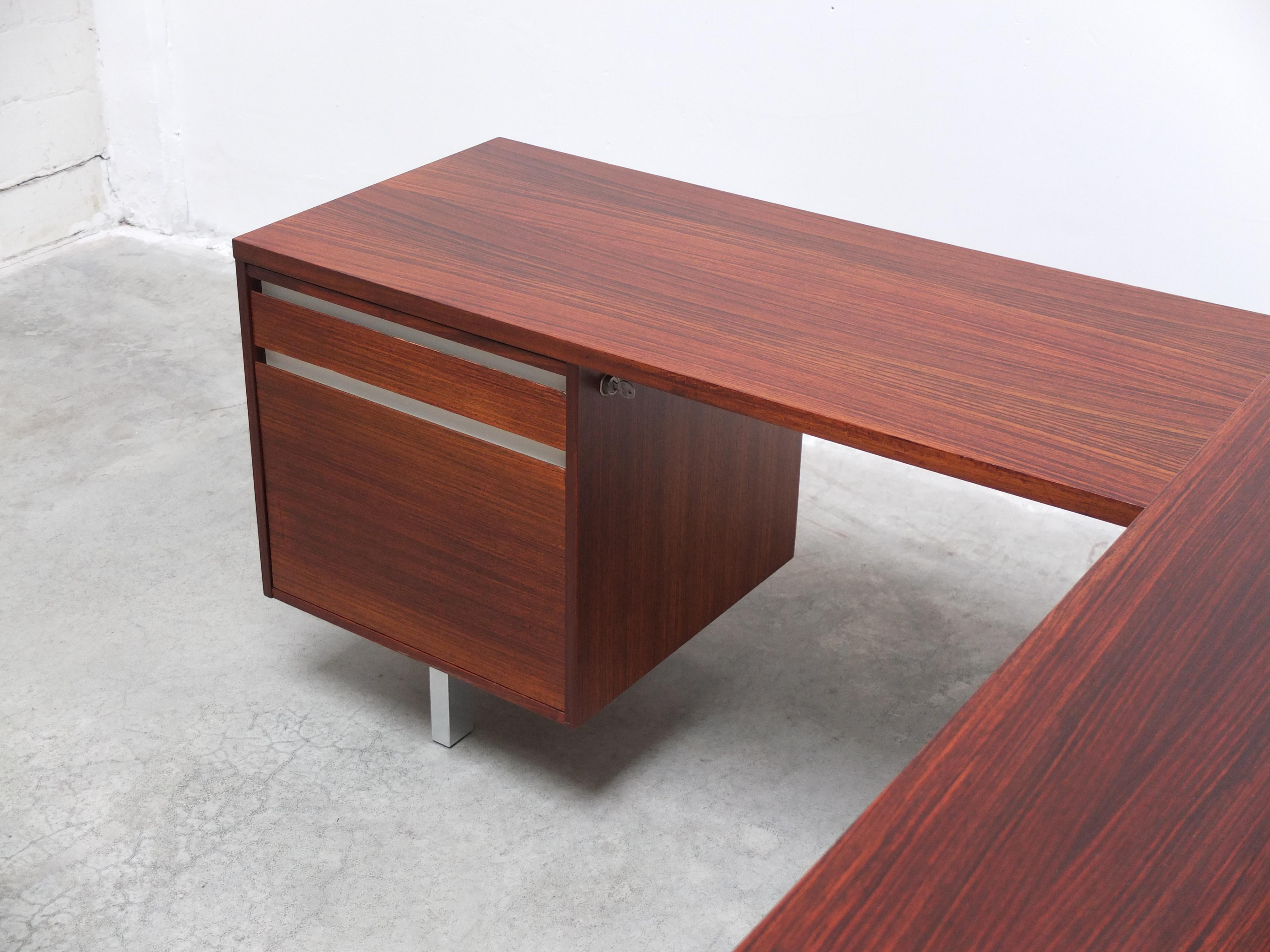 Unique Freestanding Executive Writing Desk by Kho Liang Ie for Fristho, 1964 For Sale 7