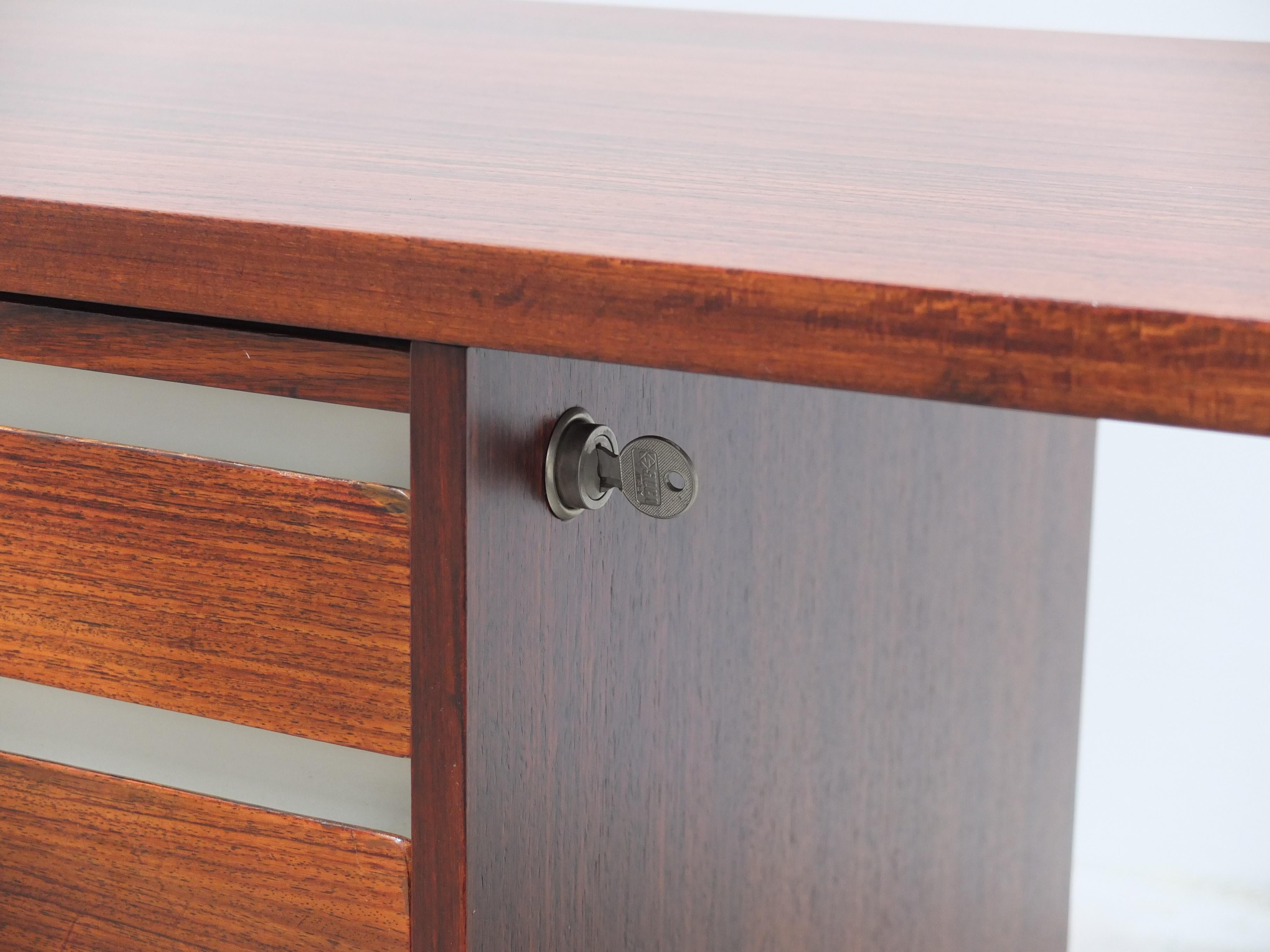Unique Freestanding Executive Writing Desk by Kho Liang Ie for Fristho, 1964 For Sale 9