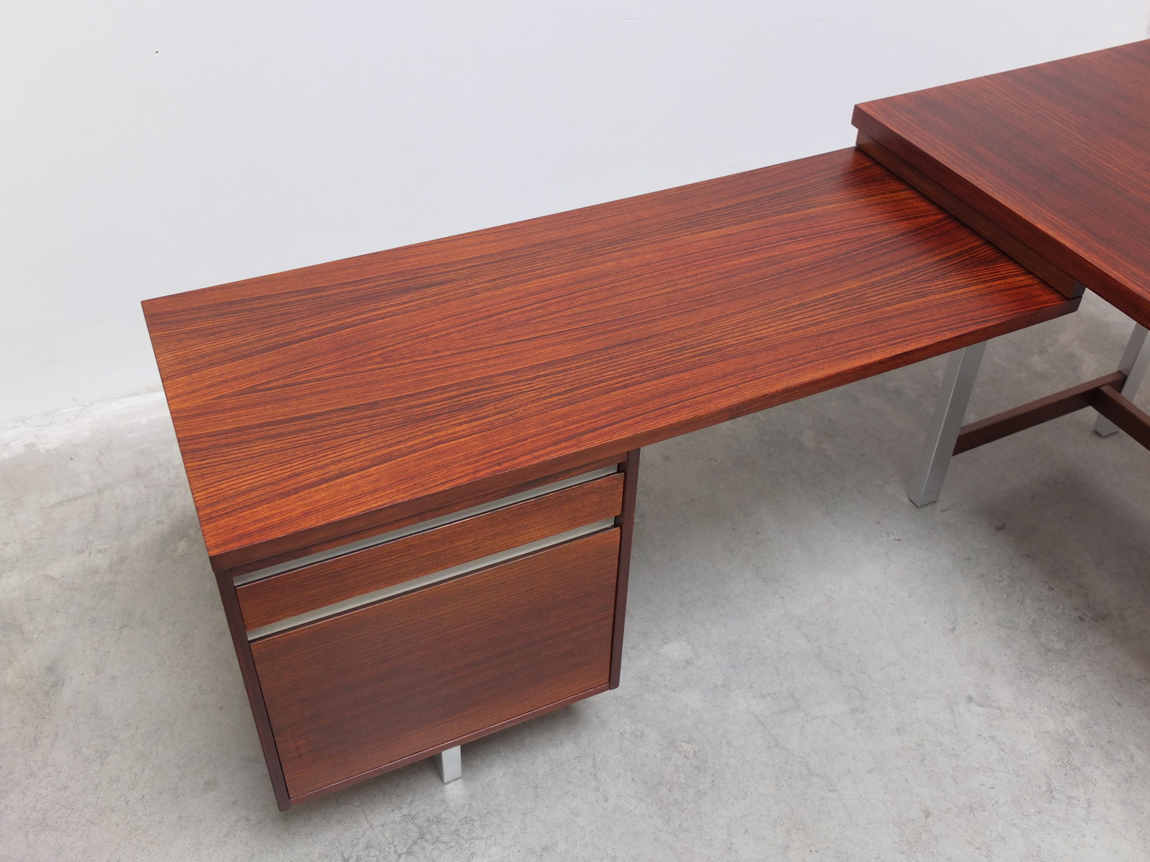 Unique Freestanding Executive Writing Desk by Kho Liang Ie for Fristho, 1964 For Sale 12
